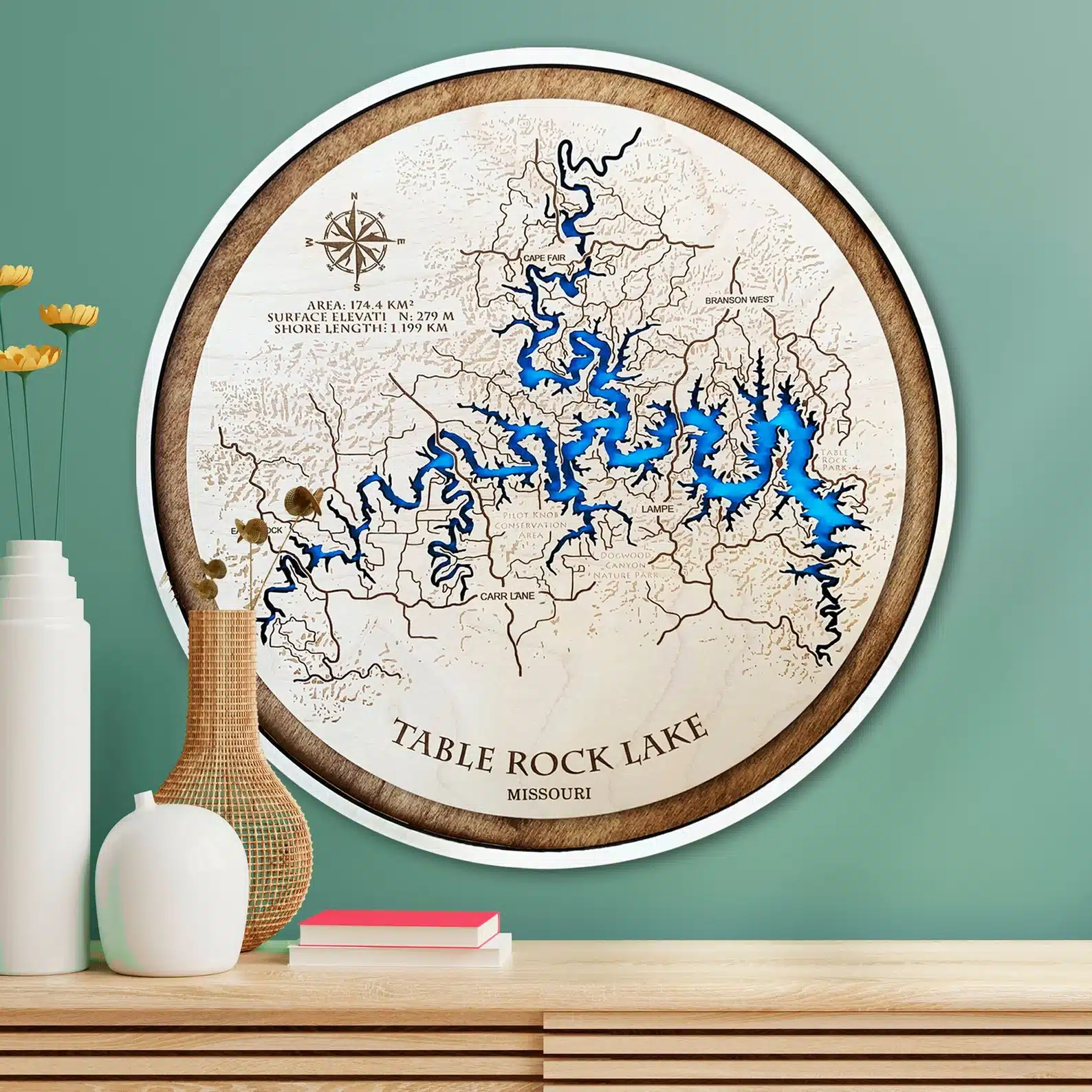 Beautifully Crafted Wooden Map