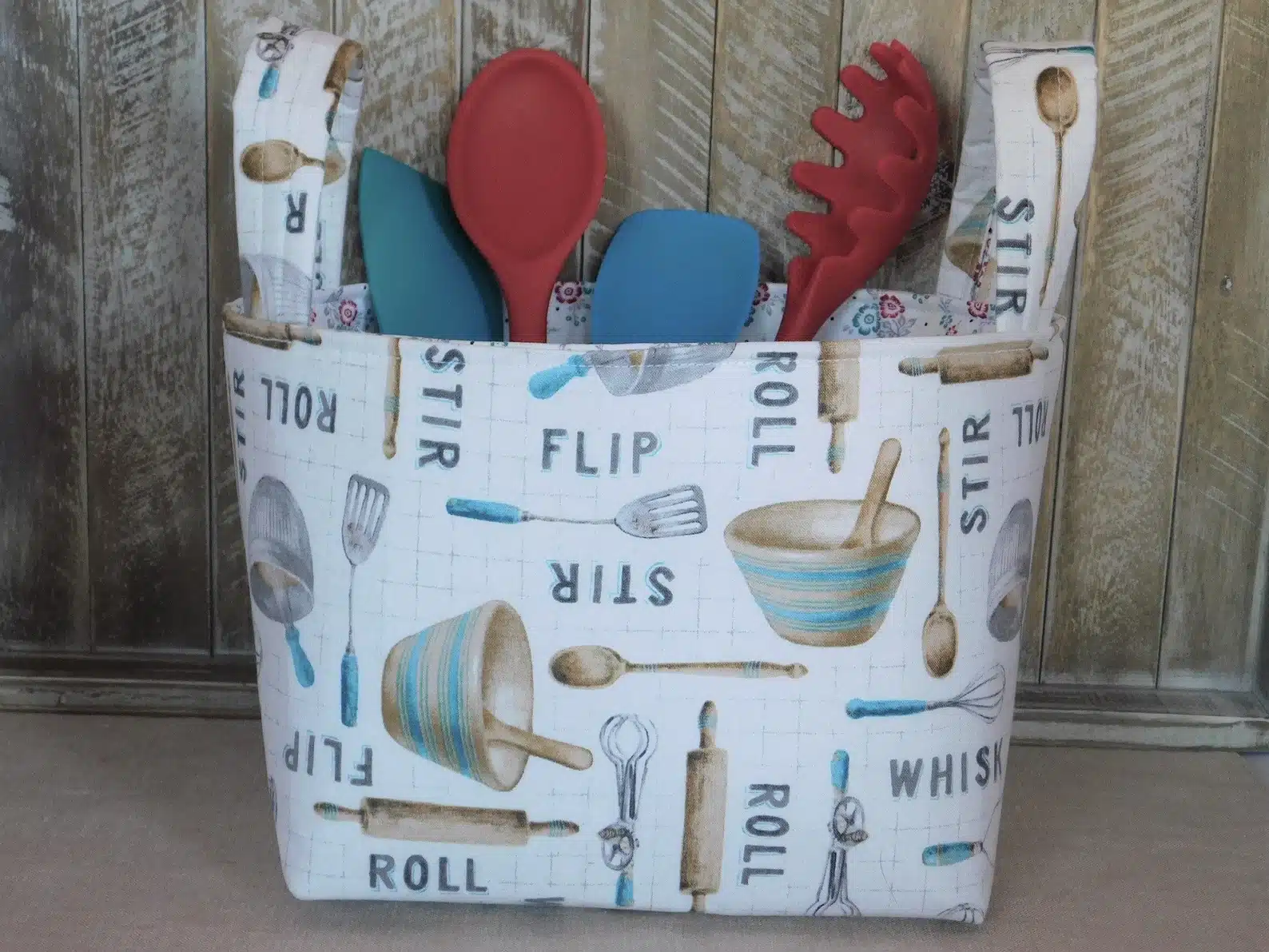 Baking Themed Kitchen Basket With Handles