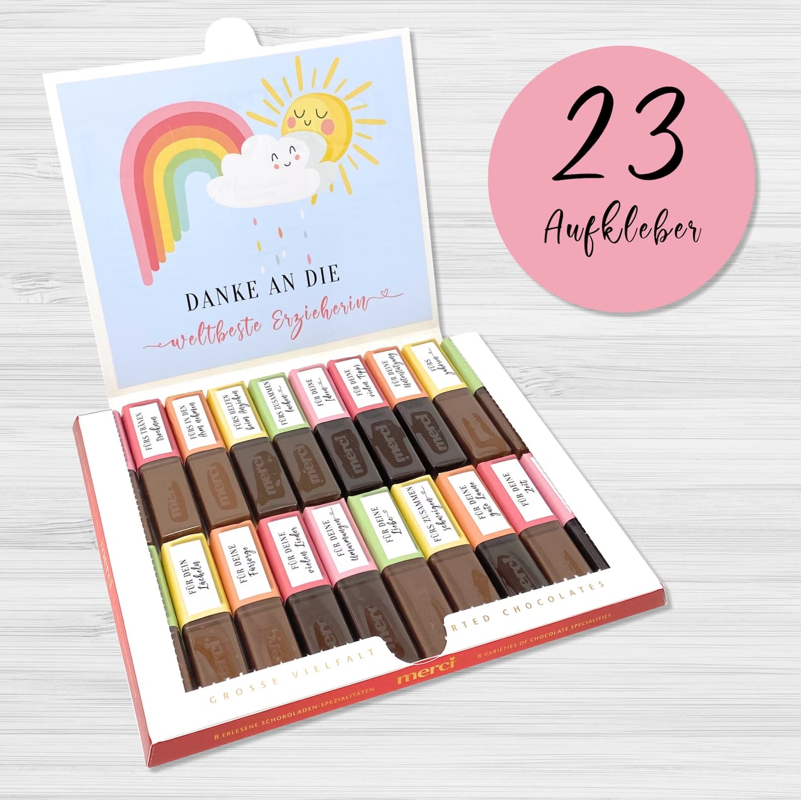 Sticker Set for Merci Chocolate Gift
