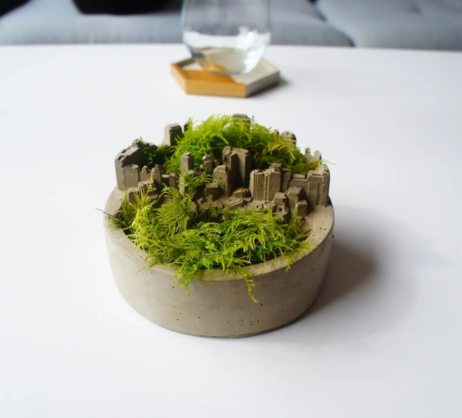 City Landscape Building Plant Pot