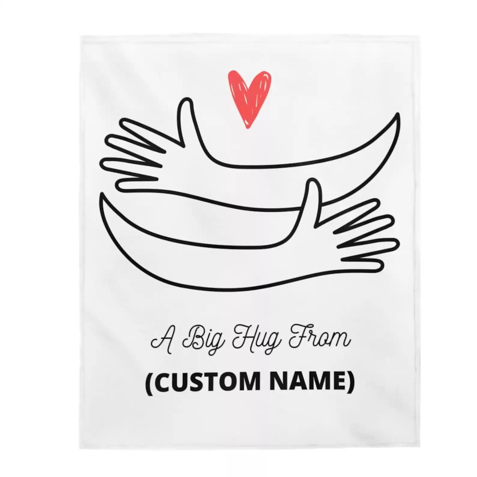 Custom A Big Hug From Name Blanket