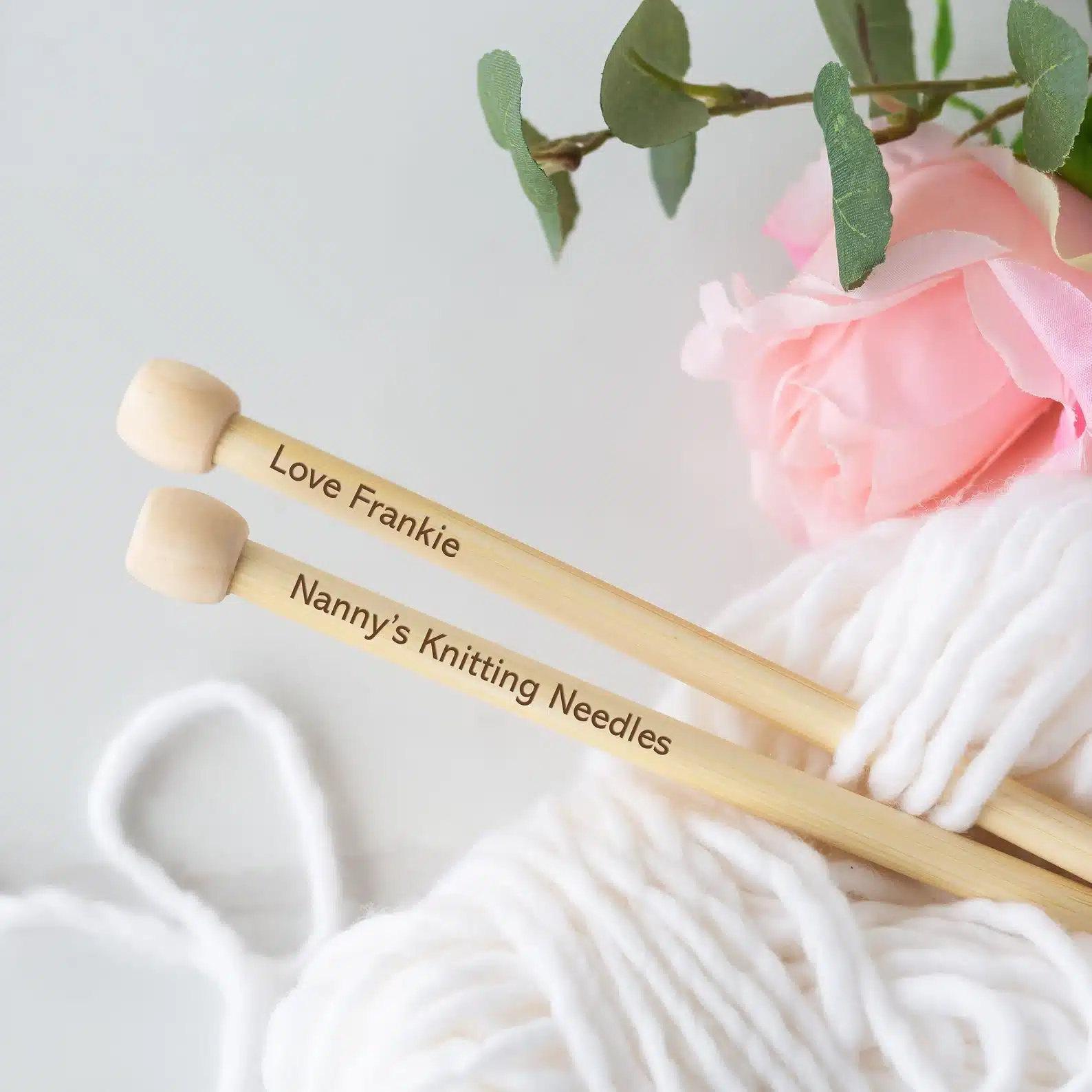 Personalized Bamboo Knitting Needles