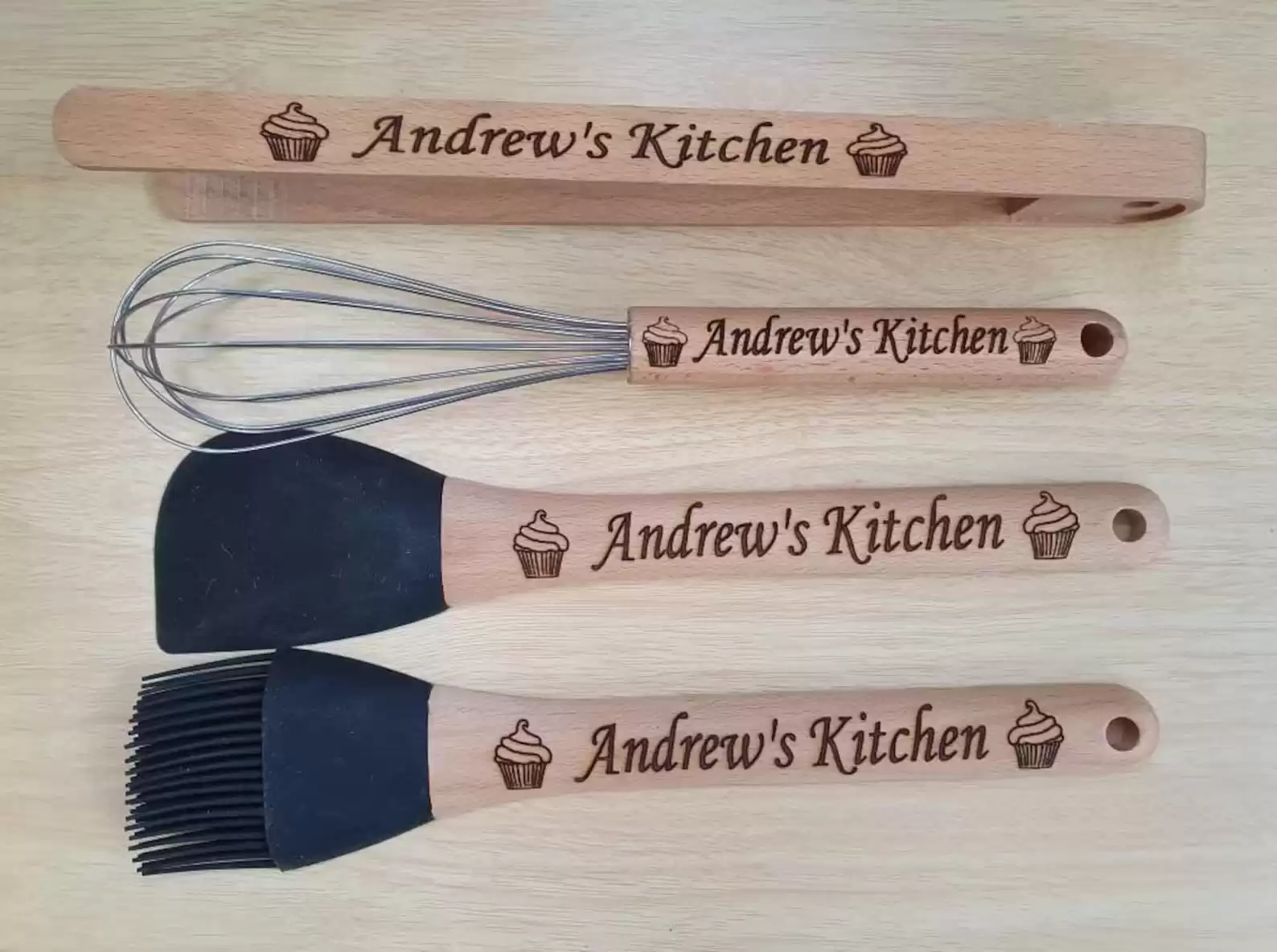 Engraved Kitchen Utensil Set