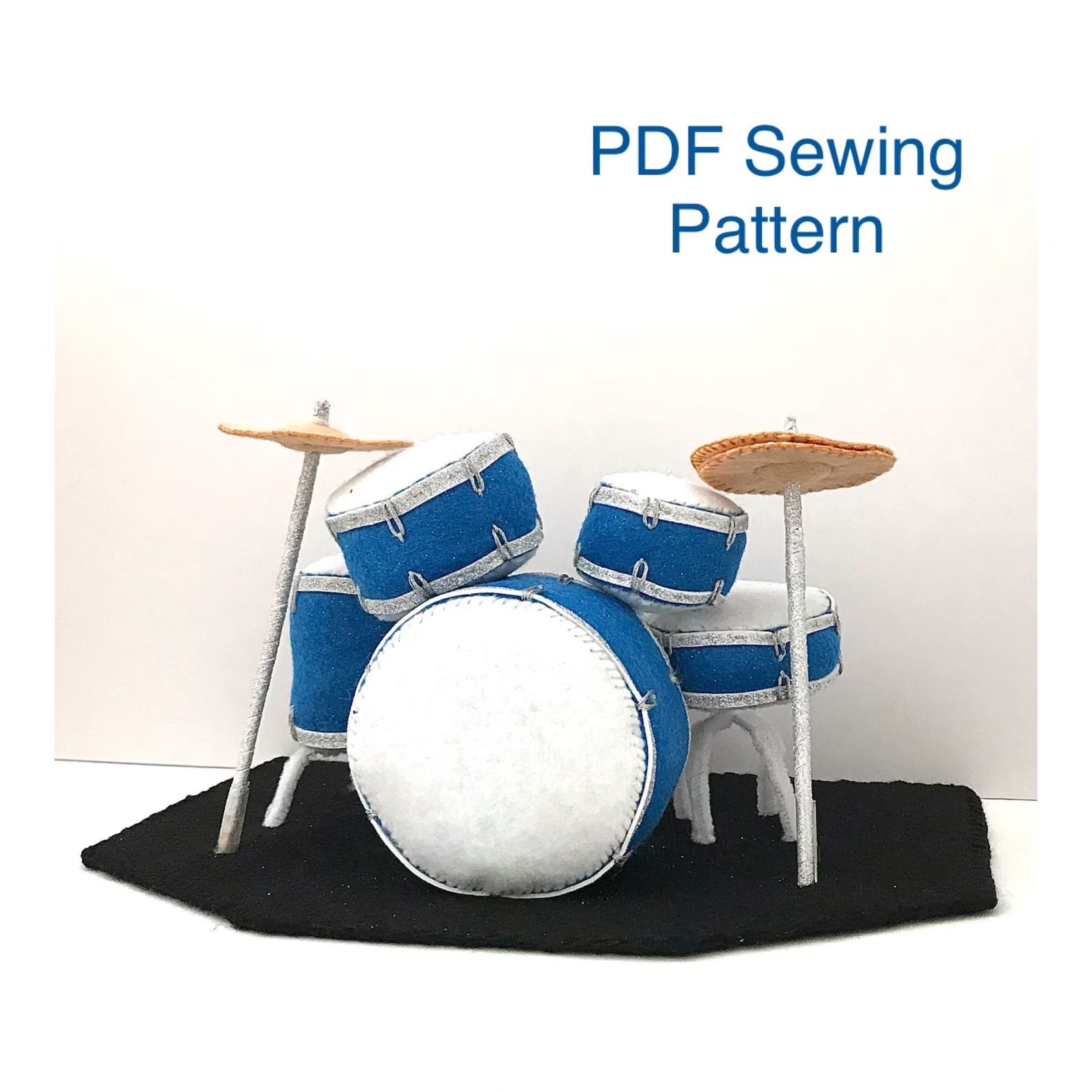 Sewing Pattern Mini Drum Kit