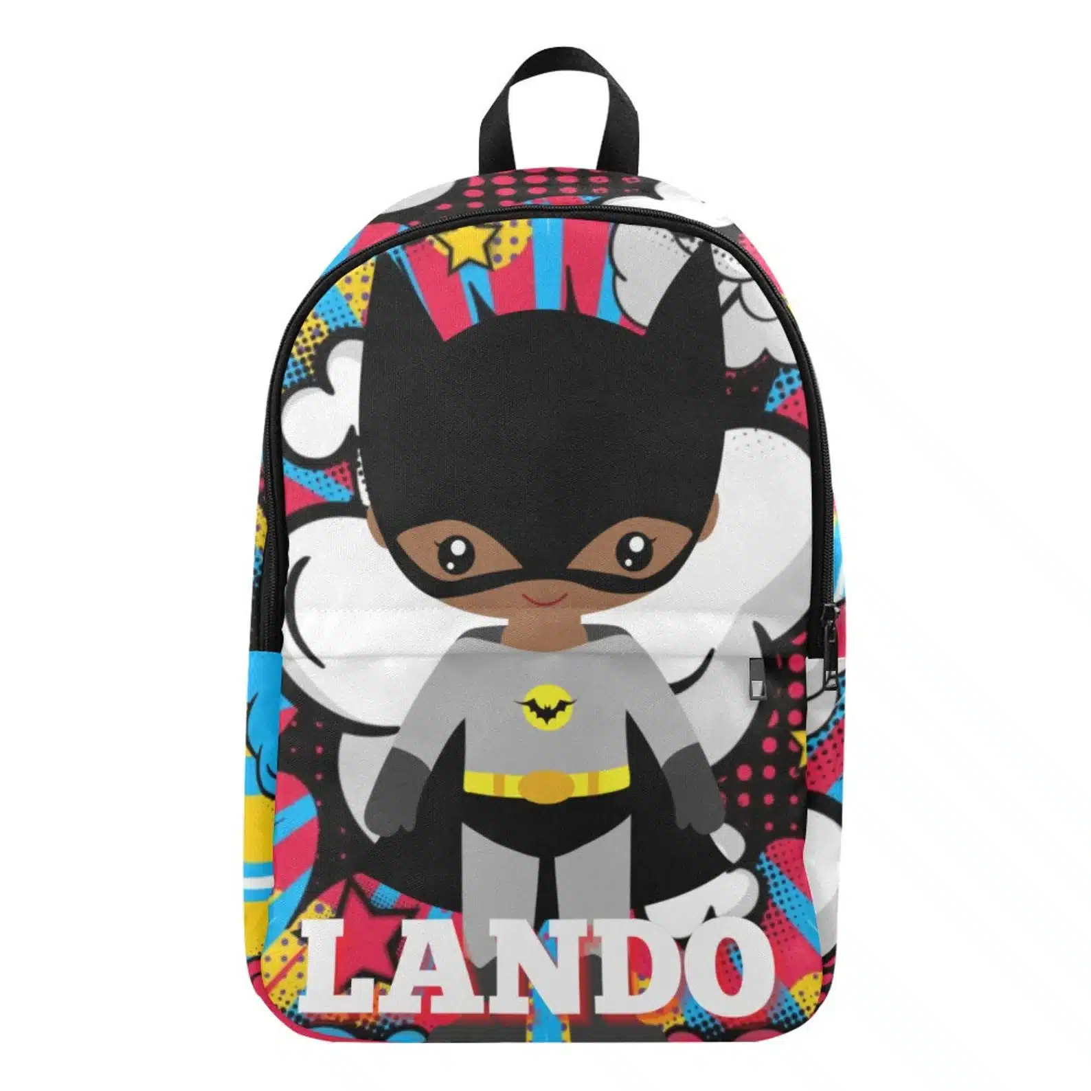 Black Boy Bat Superhero Backpack