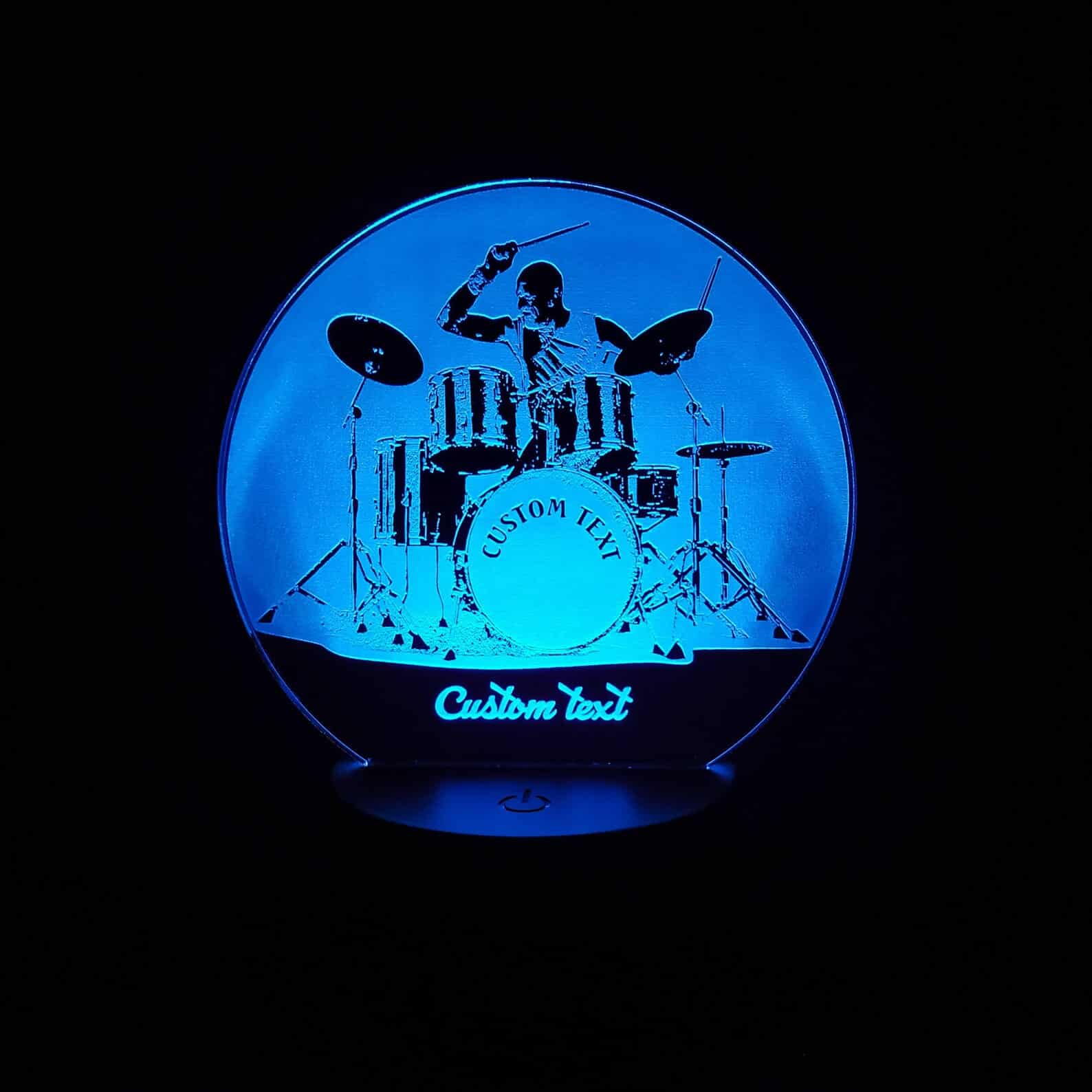 Custom Drummer Night Light 3D LED Lamp
