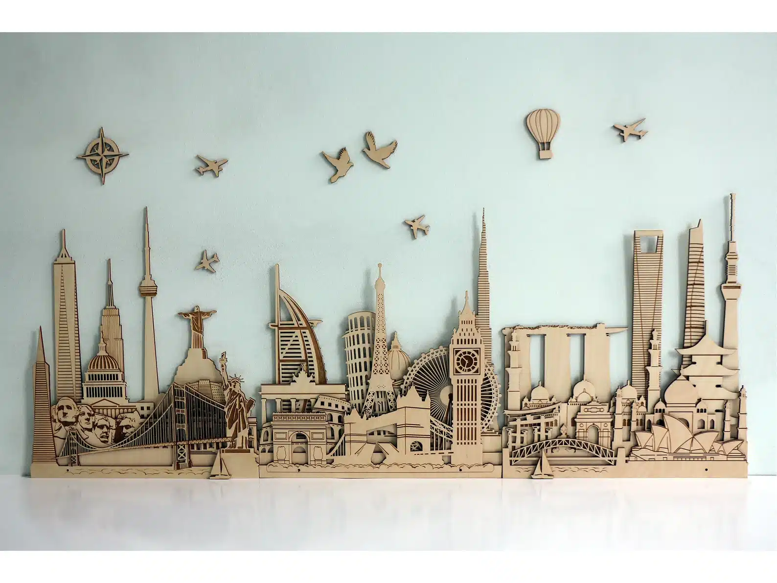 Skyline Travel Wall Decor Exclusive Gift 3D