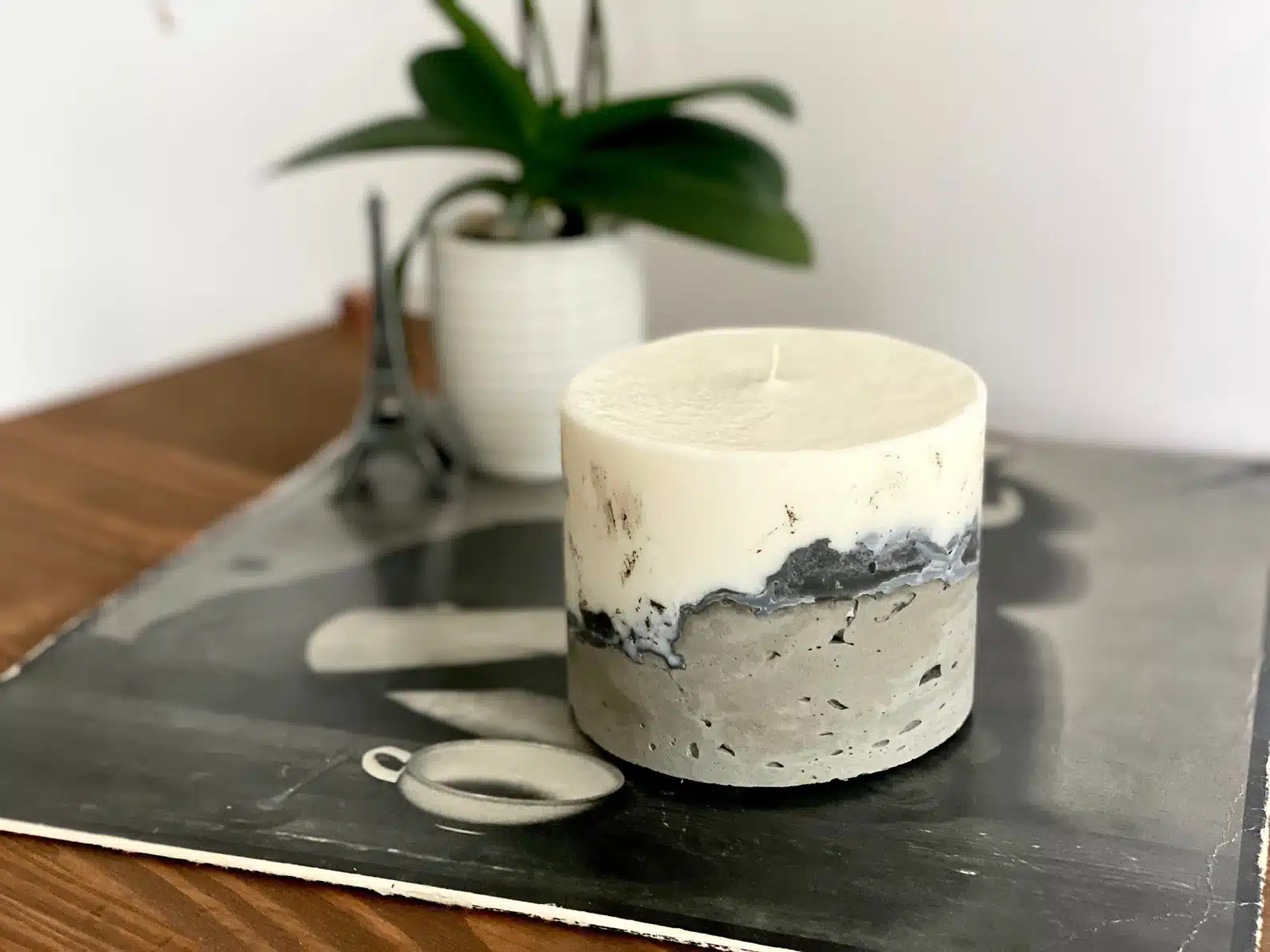 Handmade Concrete Soy Wax Candle