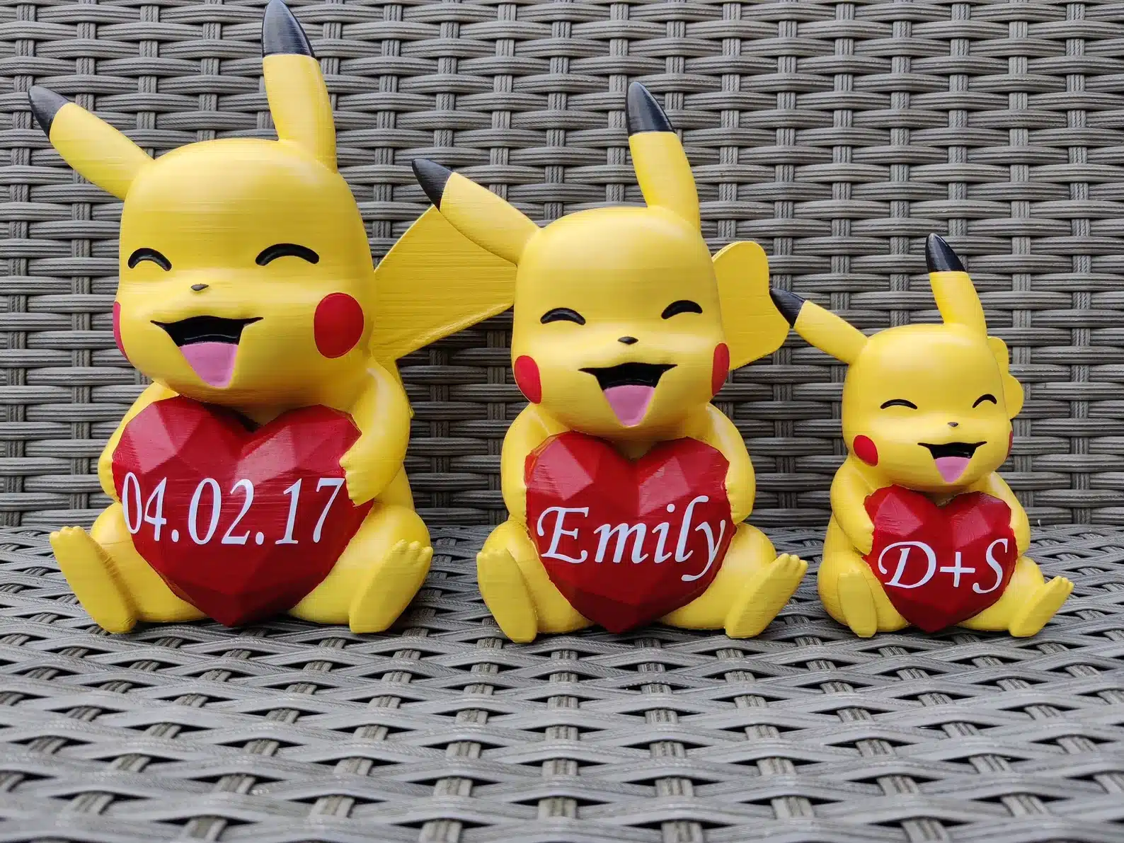 Pikachu Valentines Heart Personalized