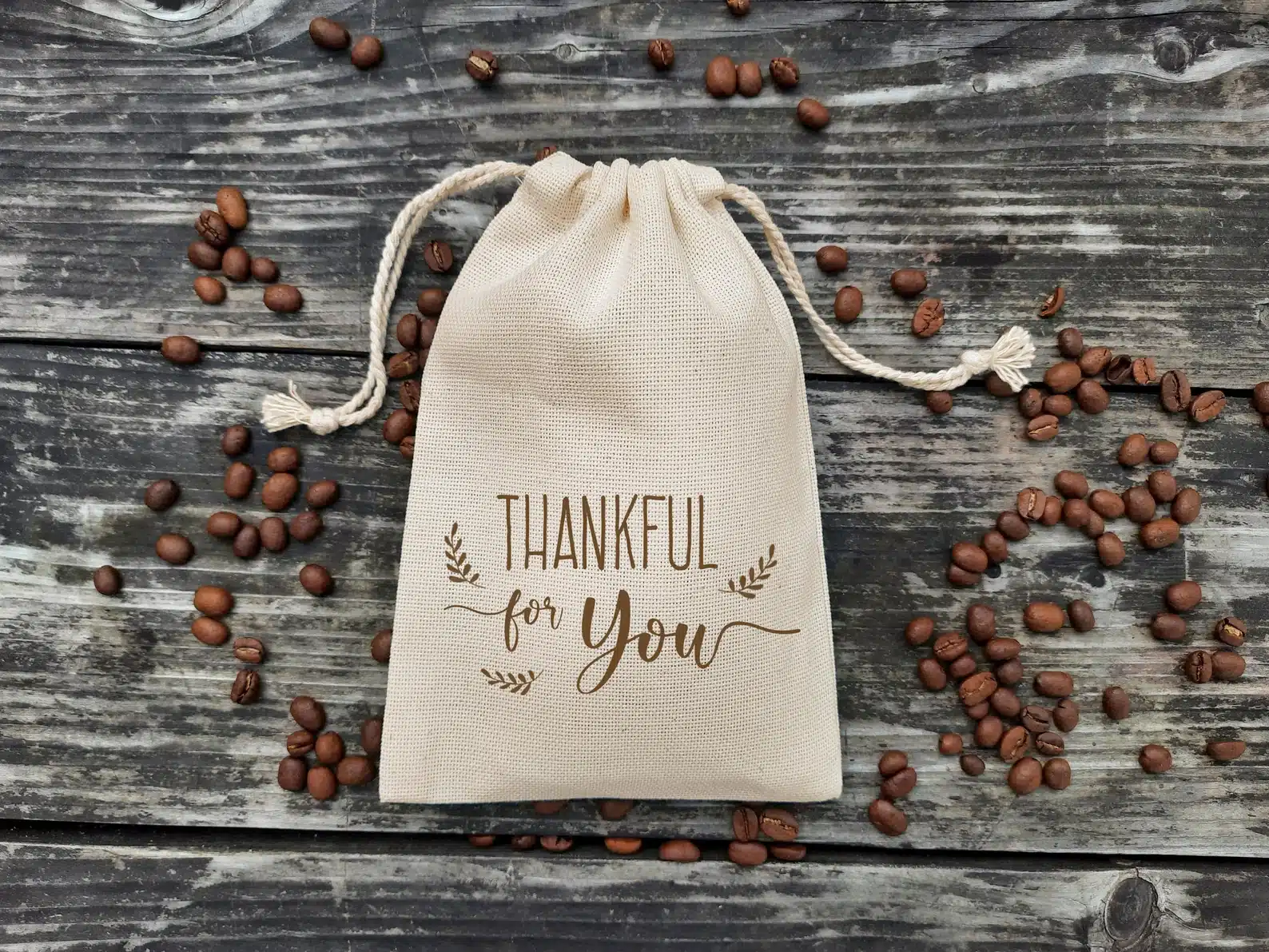 Thankful For You Cotton Canvas Bags