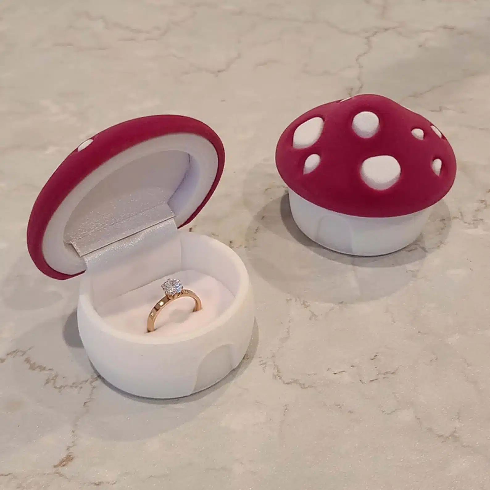 Cute Mushroom Ring Jewelry Box