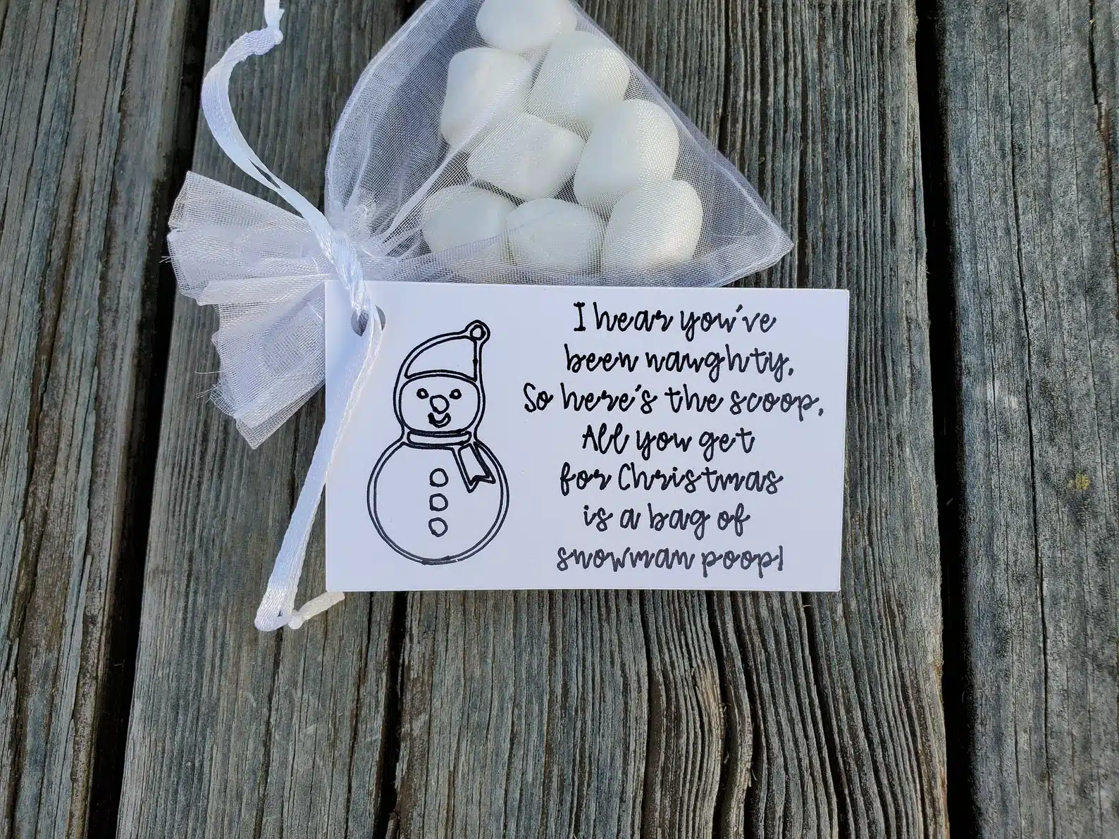 Funny Secret Santa Gift Snowman Poop