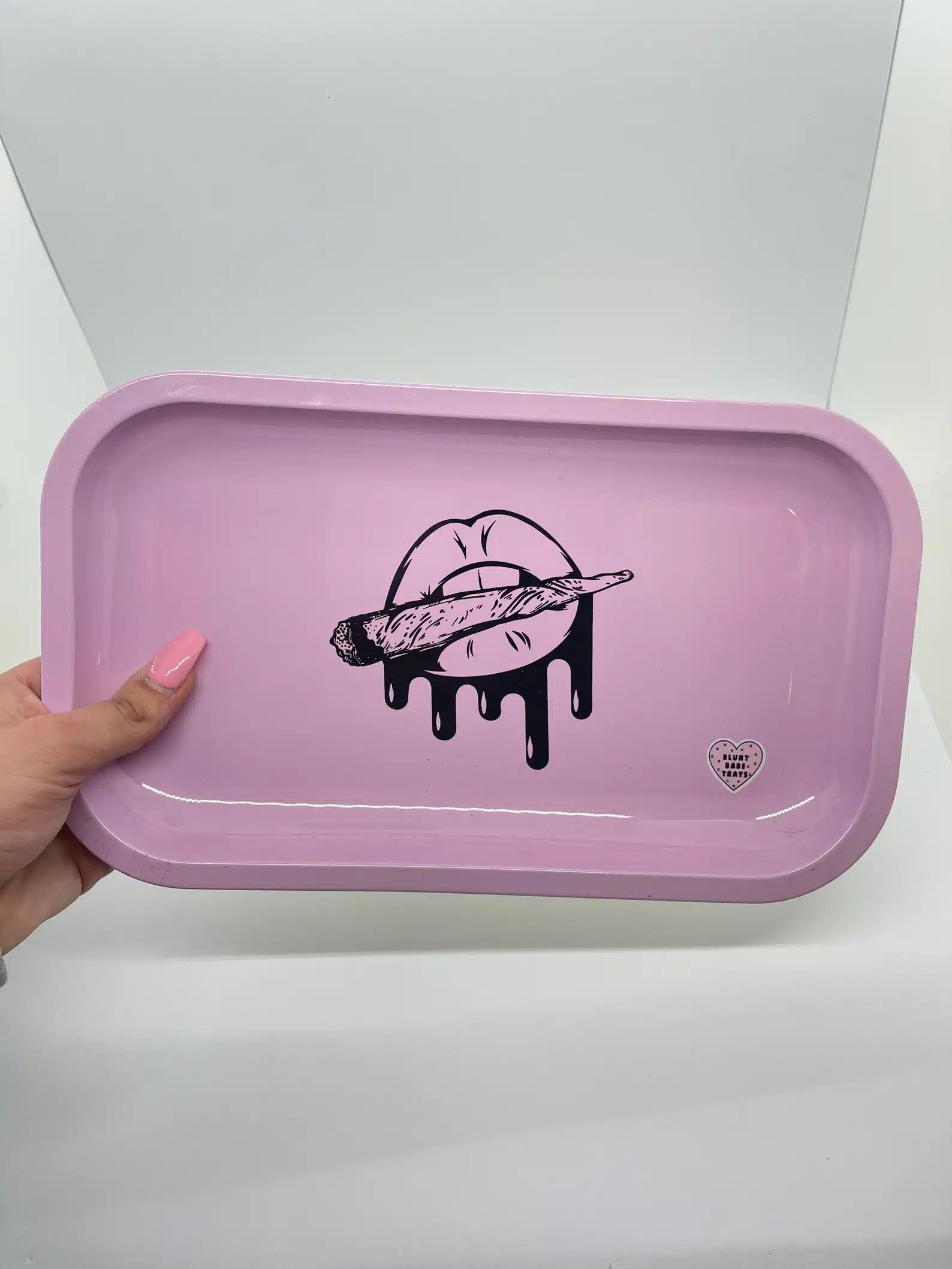 Pink Lips Rolling Tray