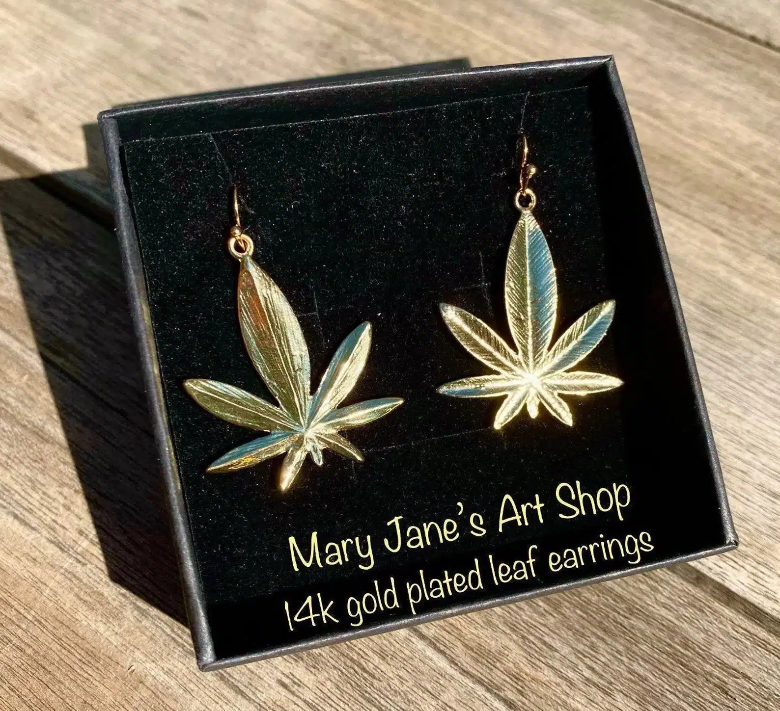 Mary Jane's Gold Leaf Earrings