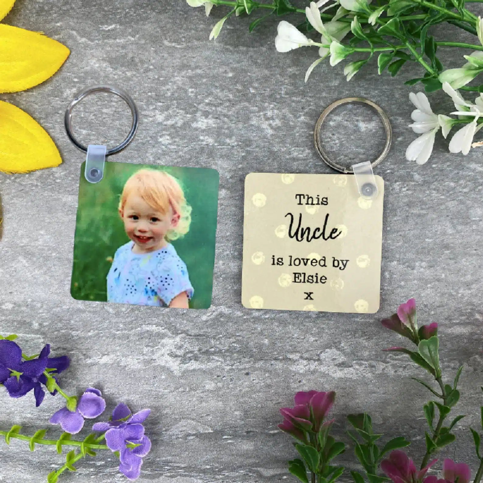 This Uncle is Loved By Photo Keyring