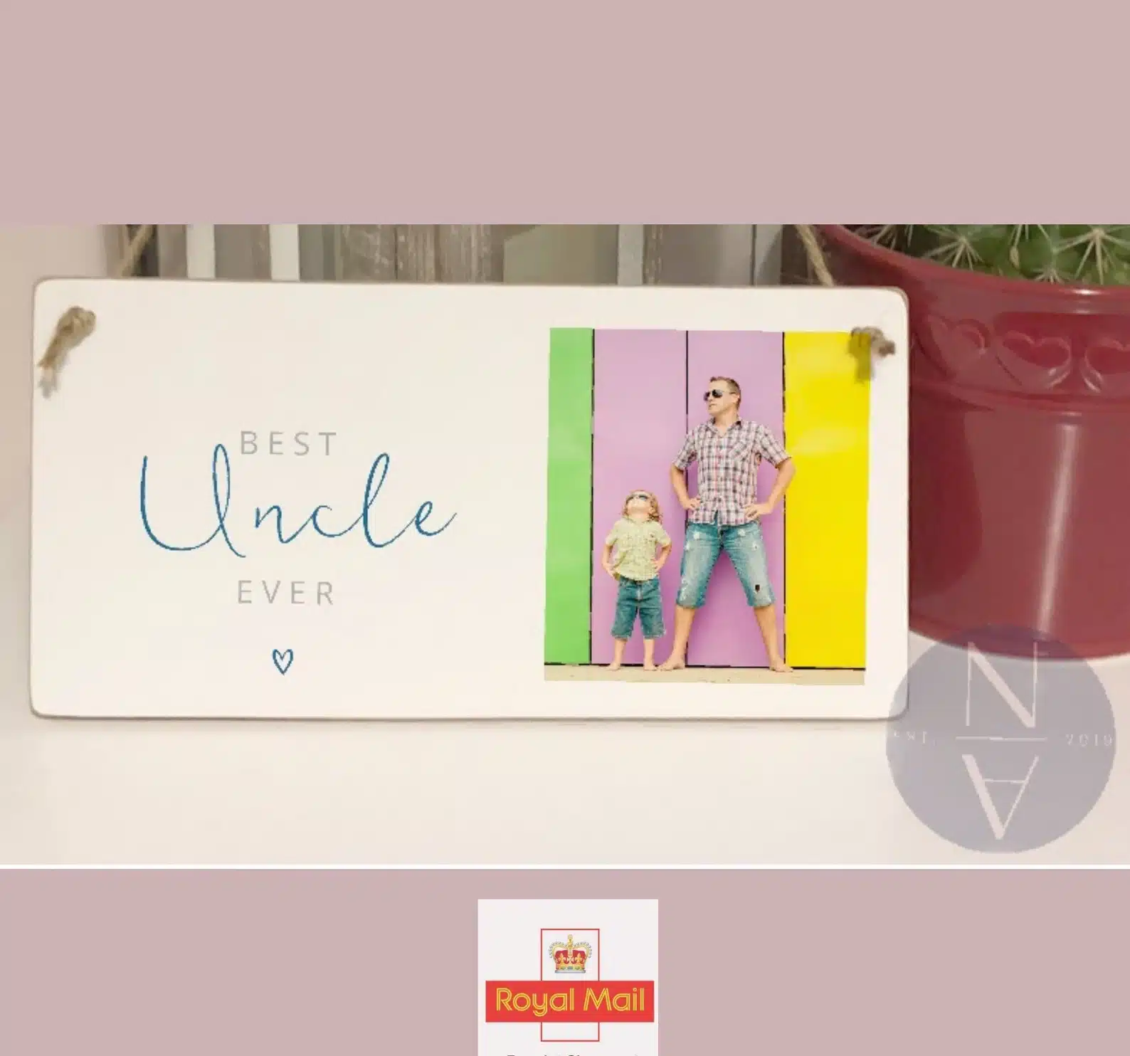 Best Uncle Ever Photo Hanging Sign