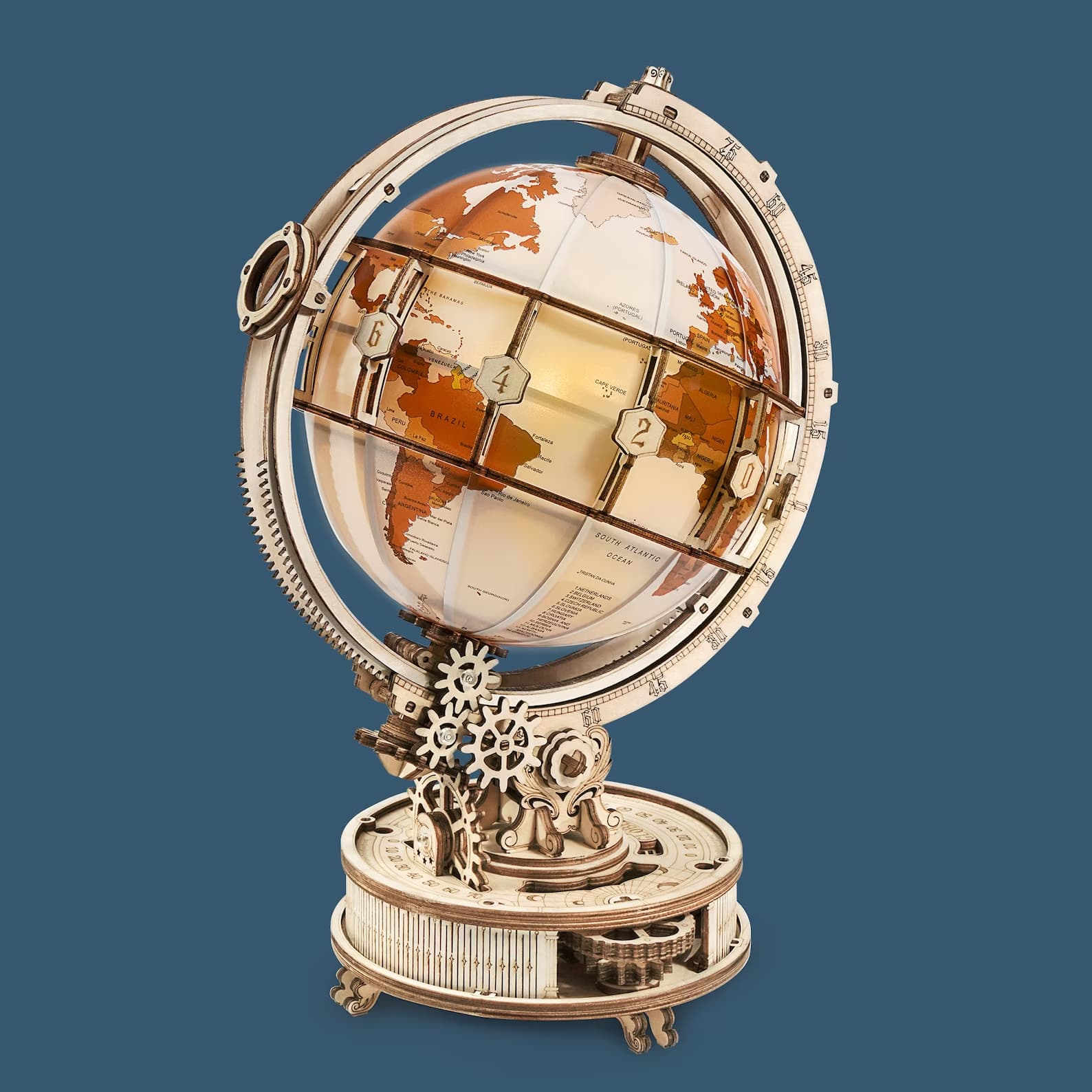 Luminous Globe 3D Wooden Puzzle