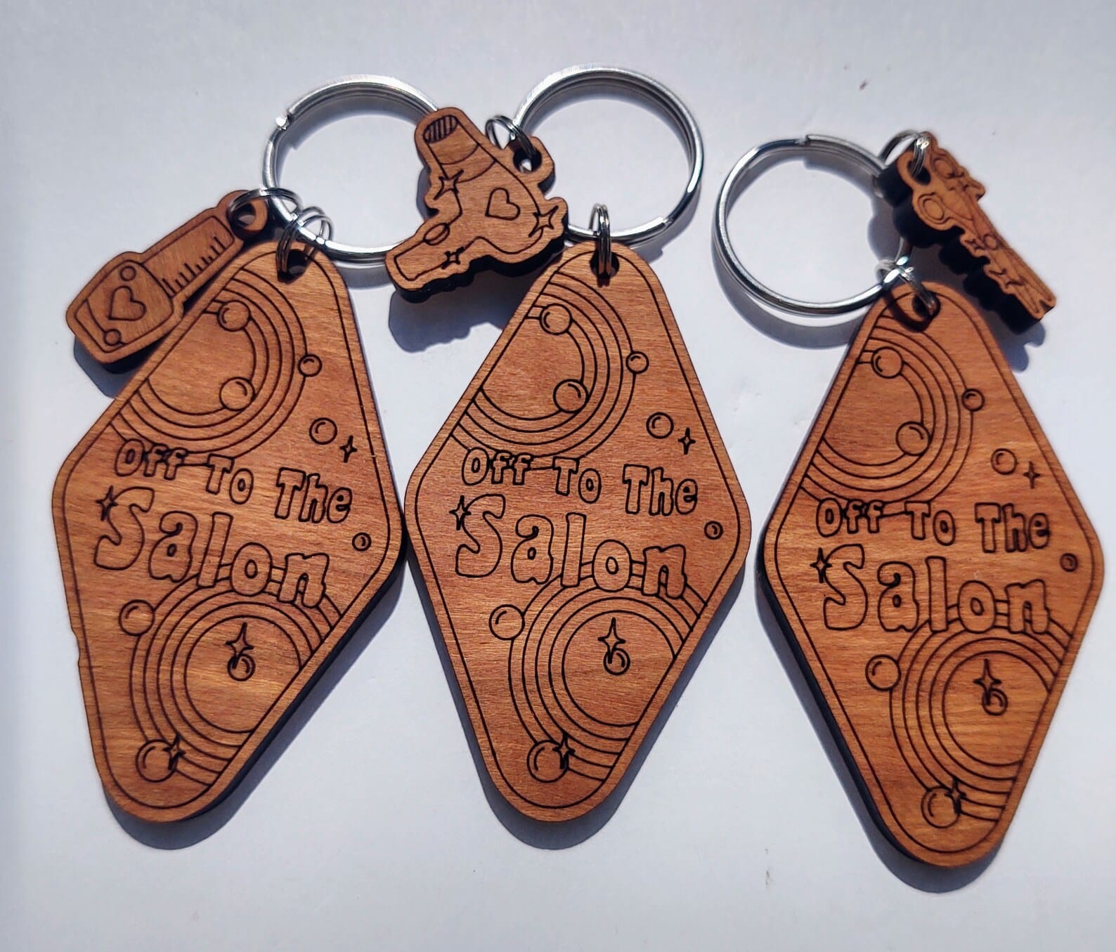 Off to the Salon Keychain