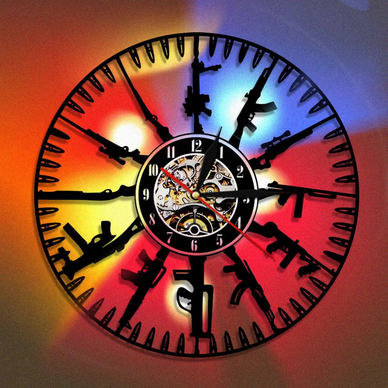 Creative Gun Vinyl Record Clock
