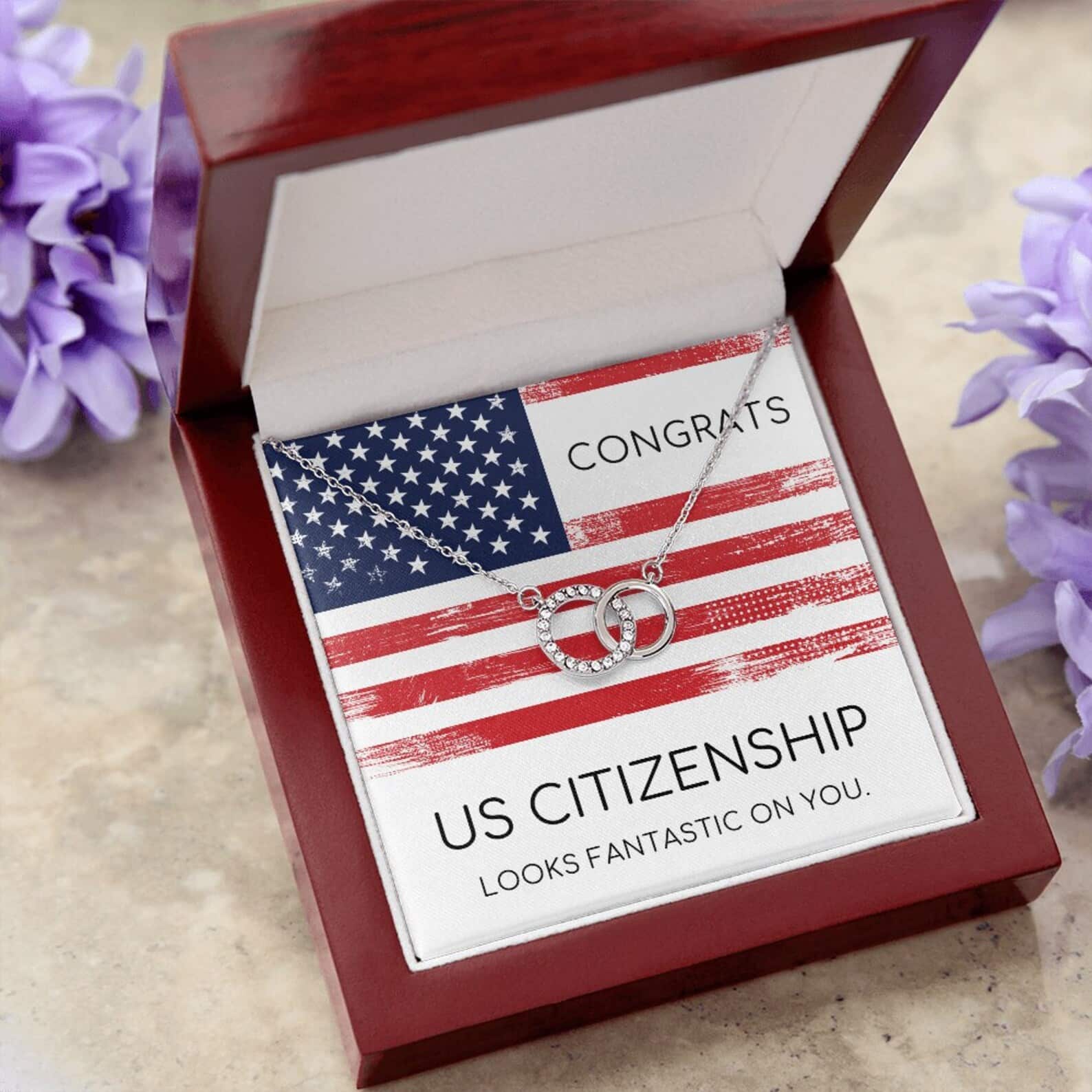 New US Citizen Gift Necklace