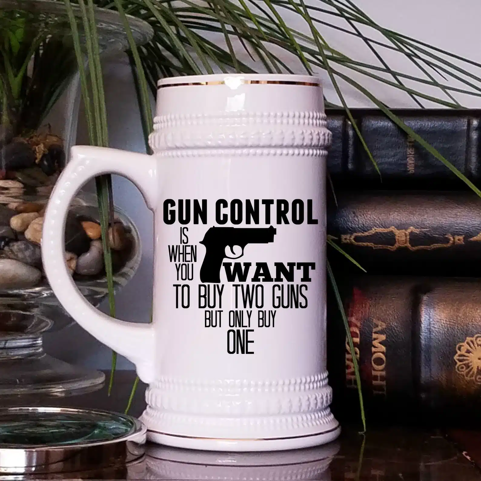 Gun Control Beer Mug