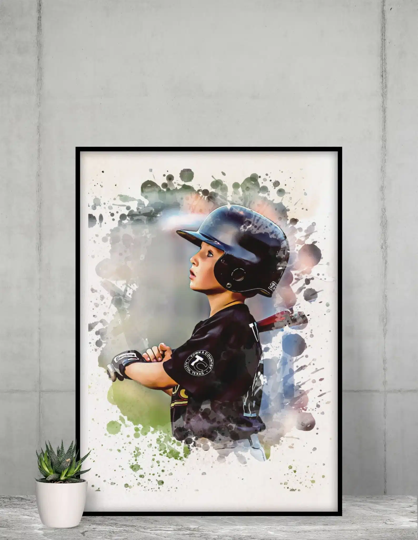 Custom Baseball Painting Personalized Gift