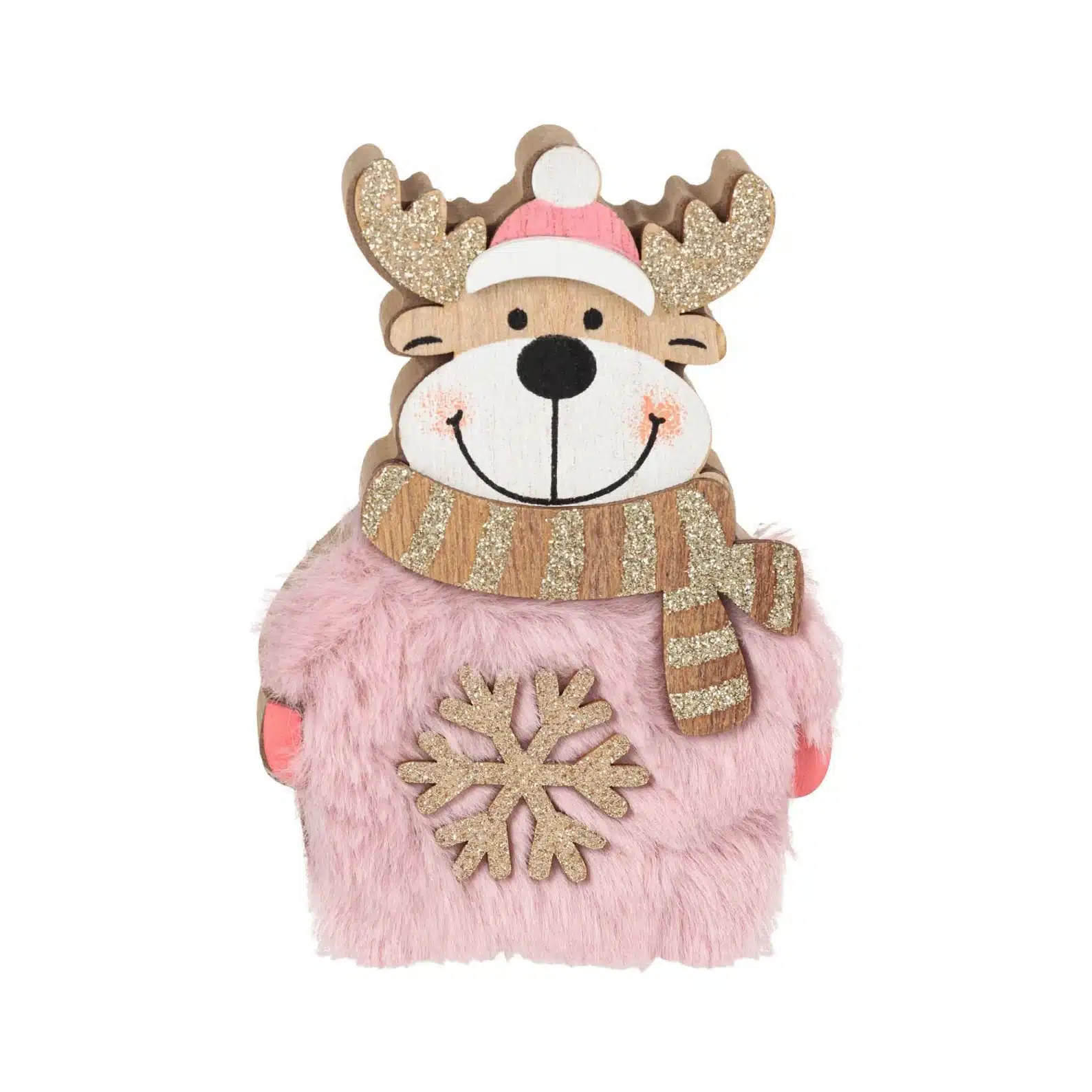 Christmas Decor Wood Deer Ornament