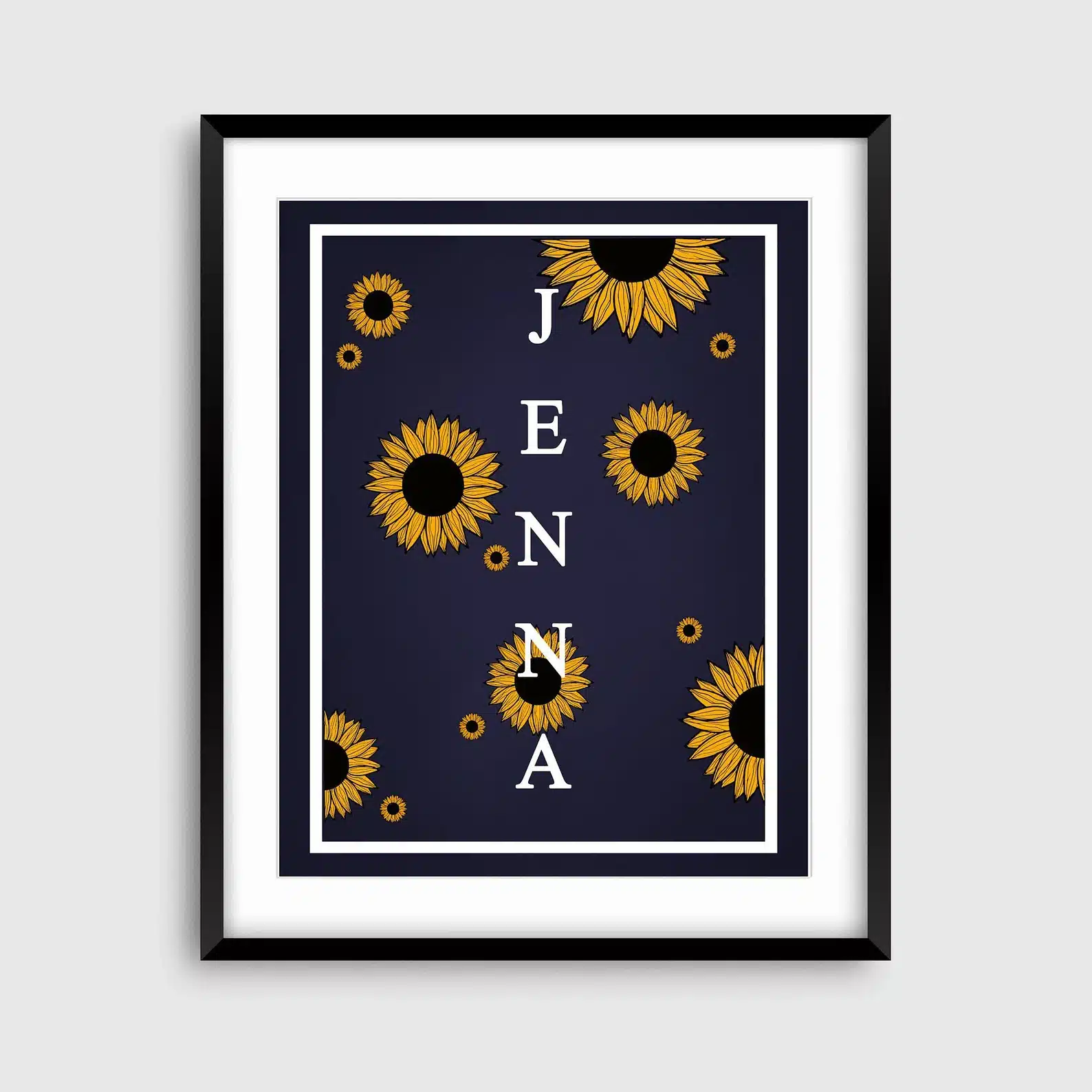 Sunflower Name Print