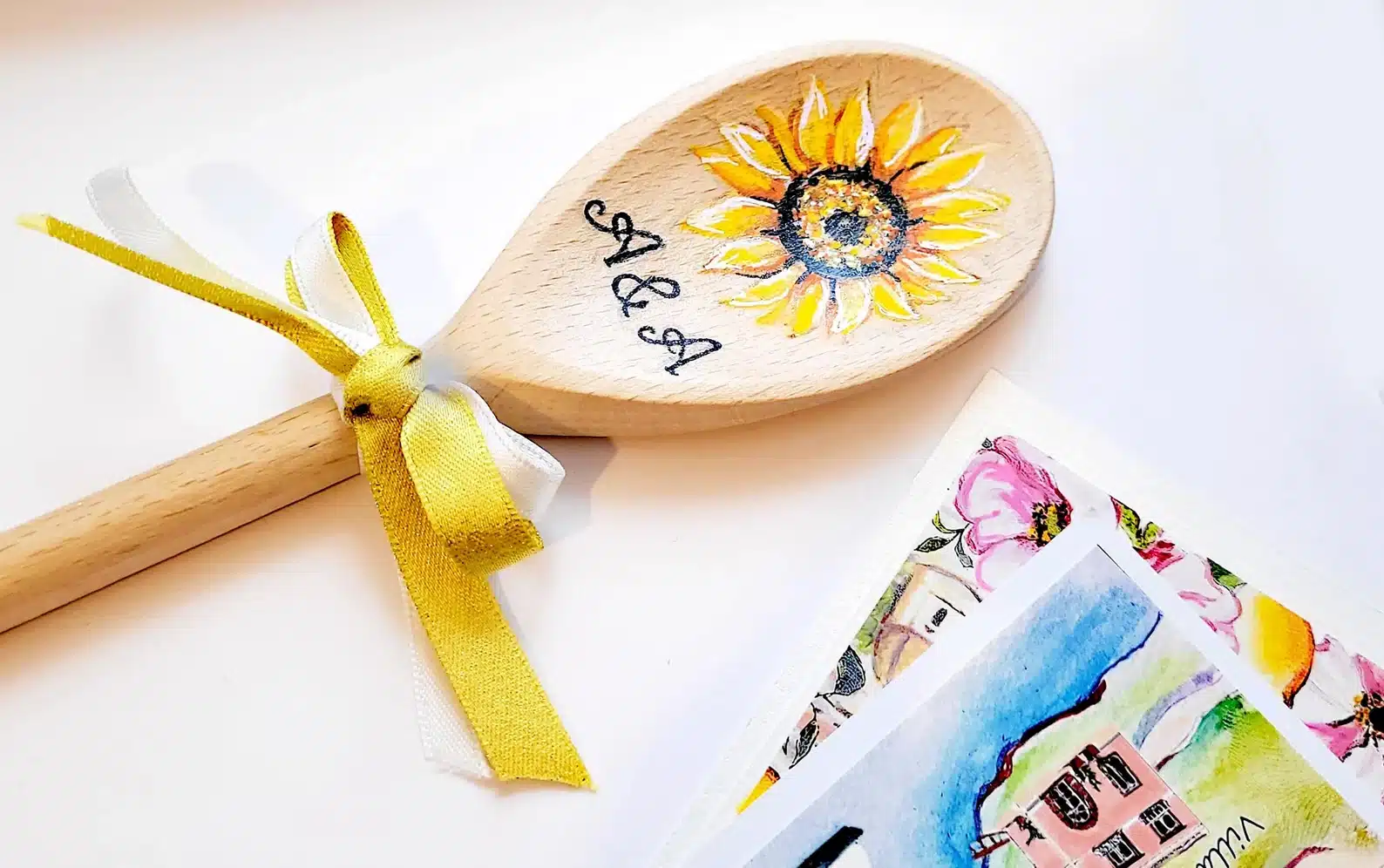 Sunflowers Hand Painted Wooden Spoon