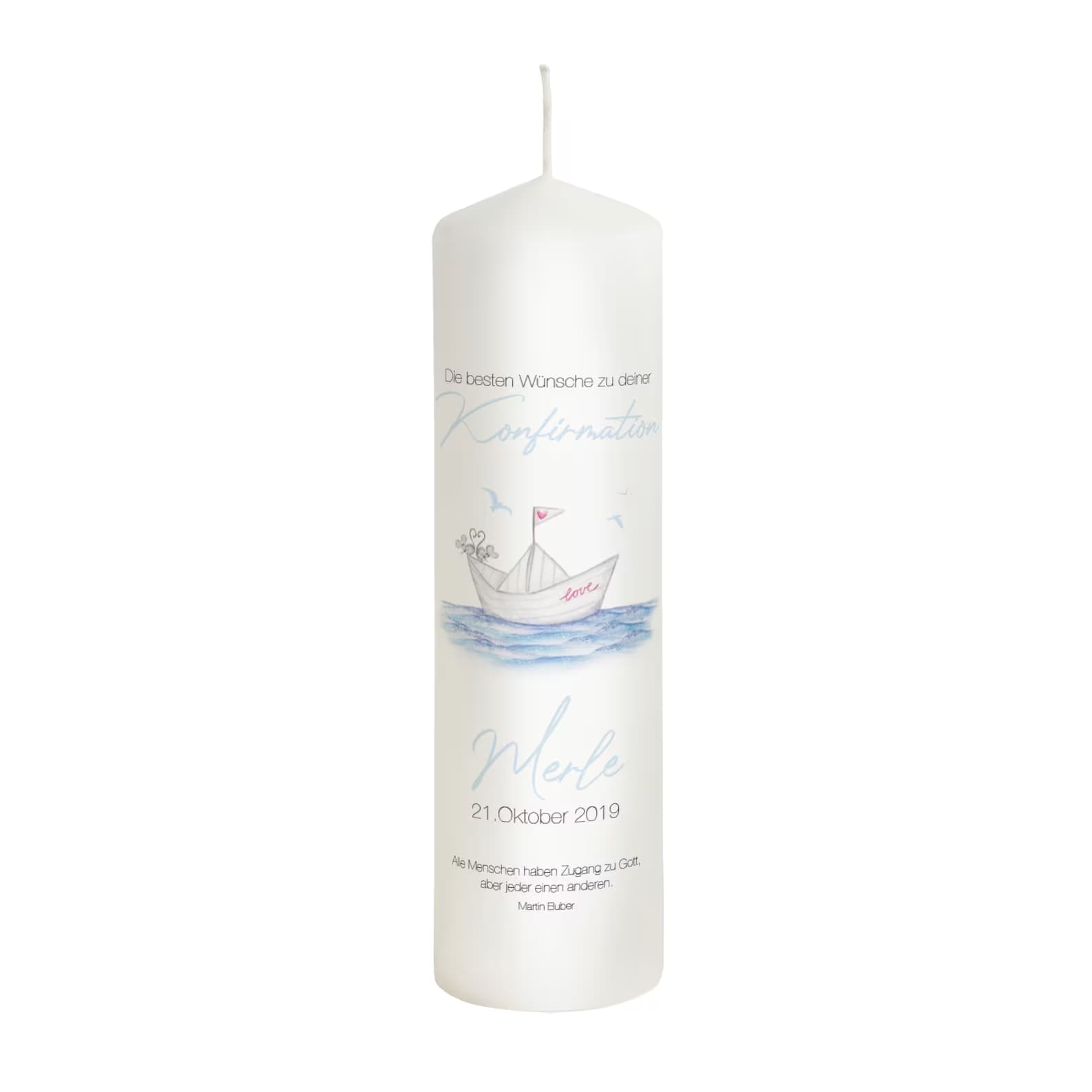 Candle With Name & Date