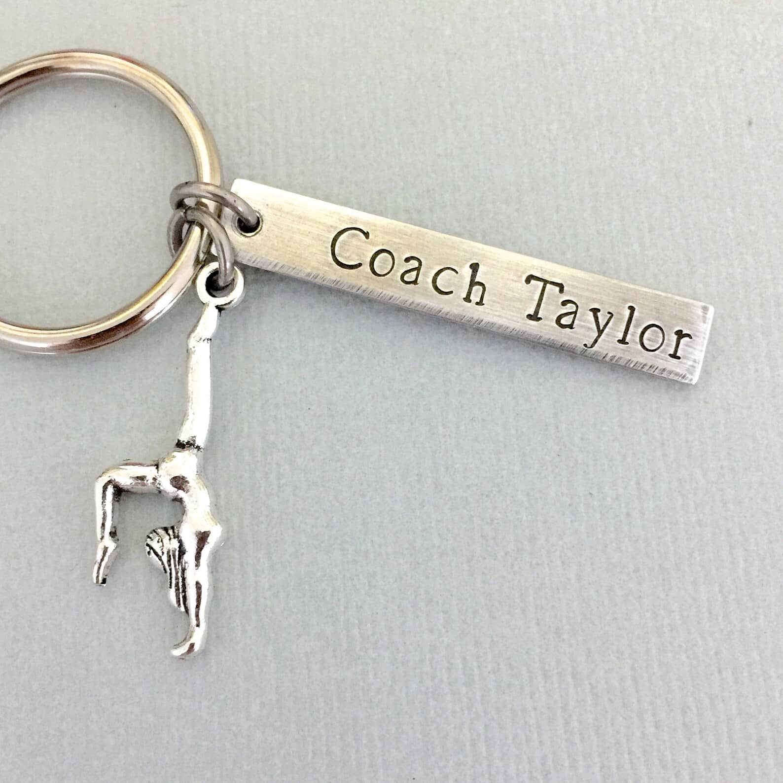 Double Sided Gymnastic Coach Keychain