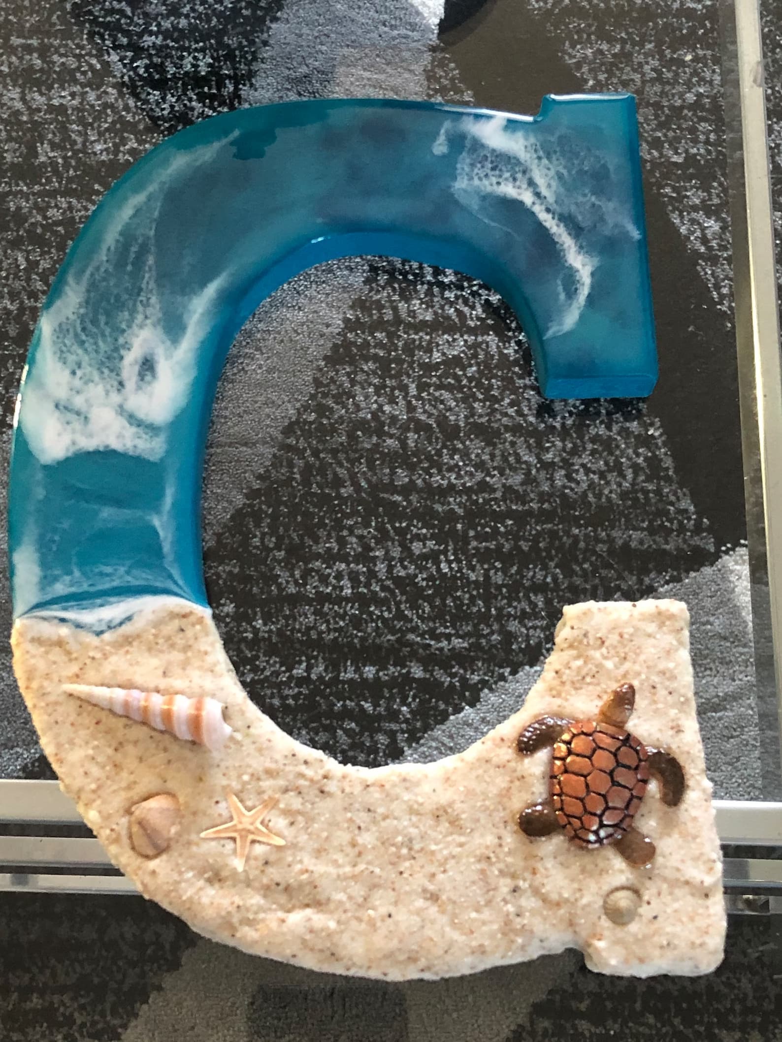 Beach Themed Letter Art