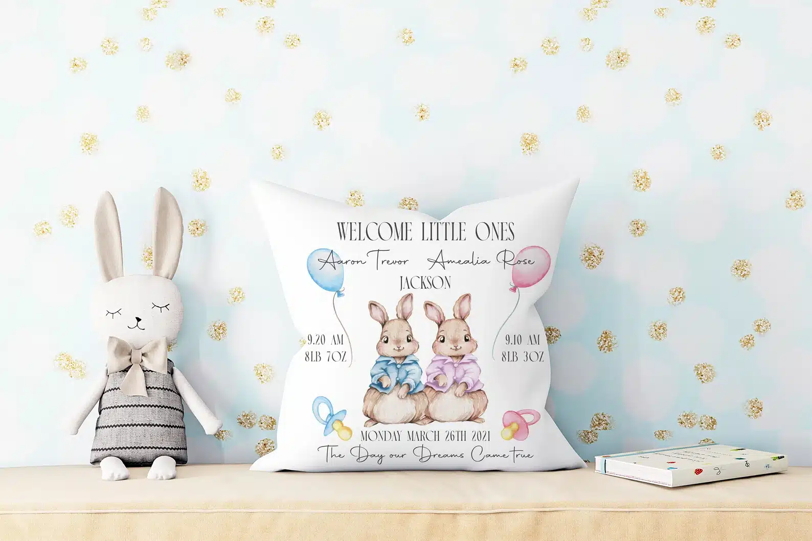Welcome To The World Twins Pillow