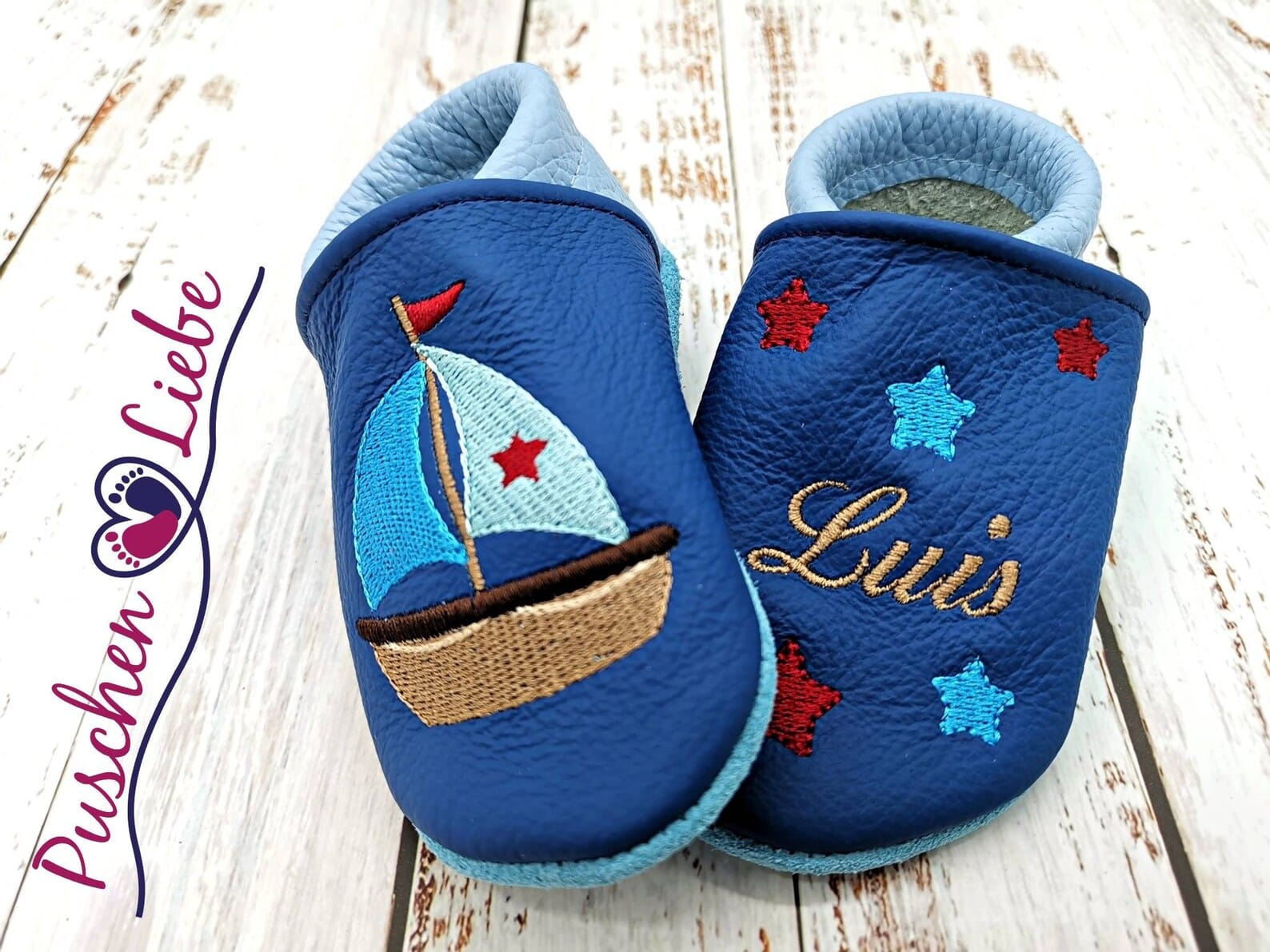 Organic Crawling Shoes With Names