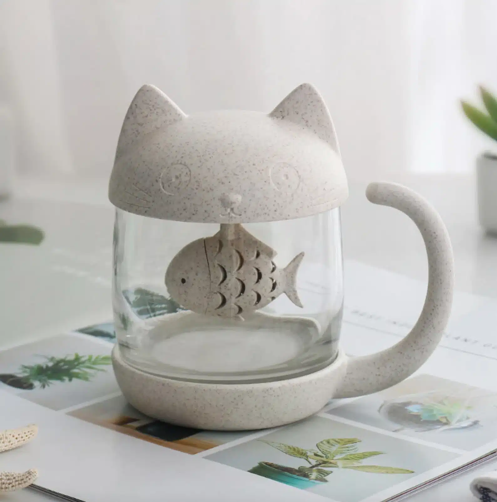 Handpainted Cat Cute Tea Pot