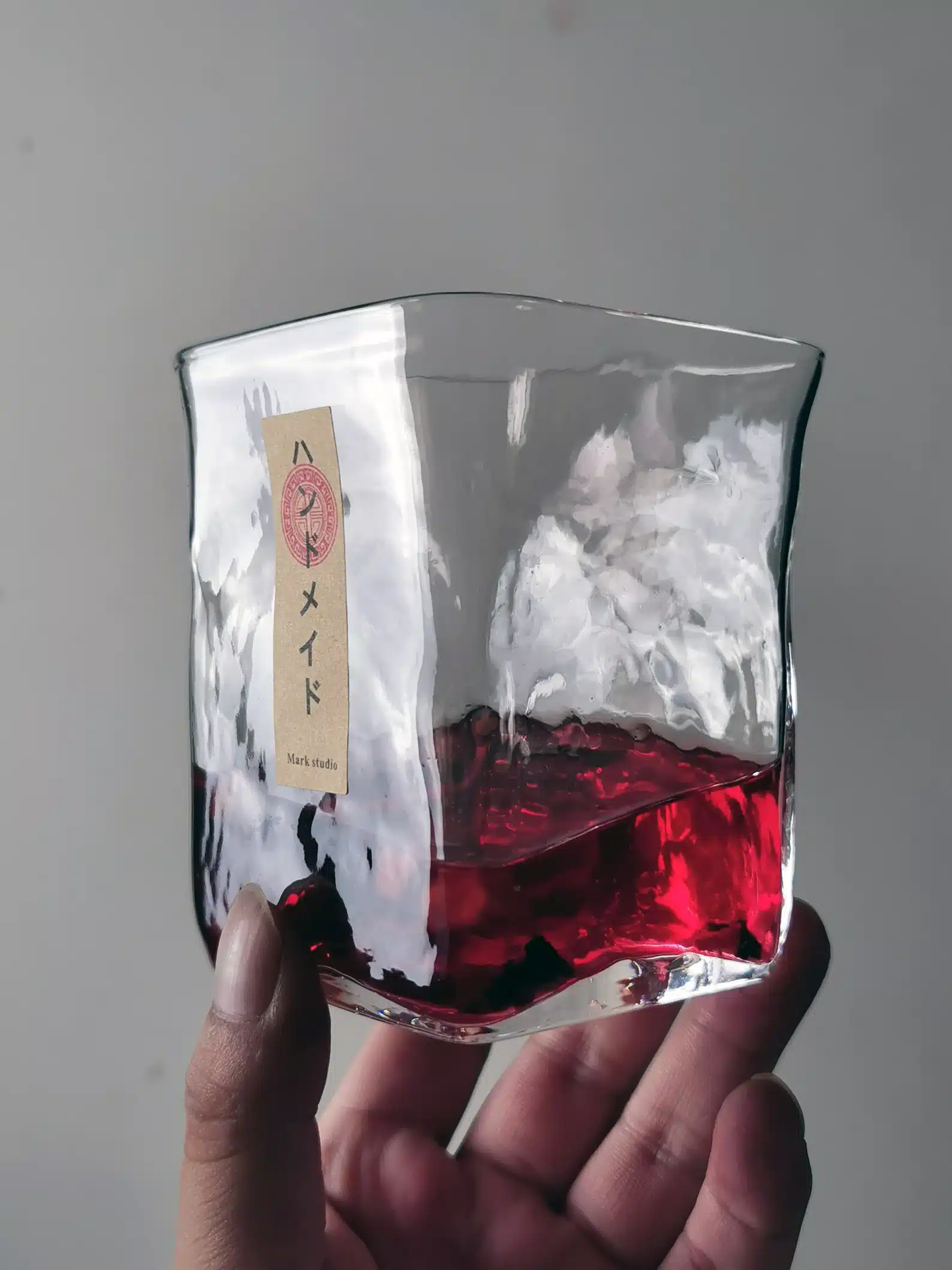 Japanese Square Ice Design Whiskey Glass