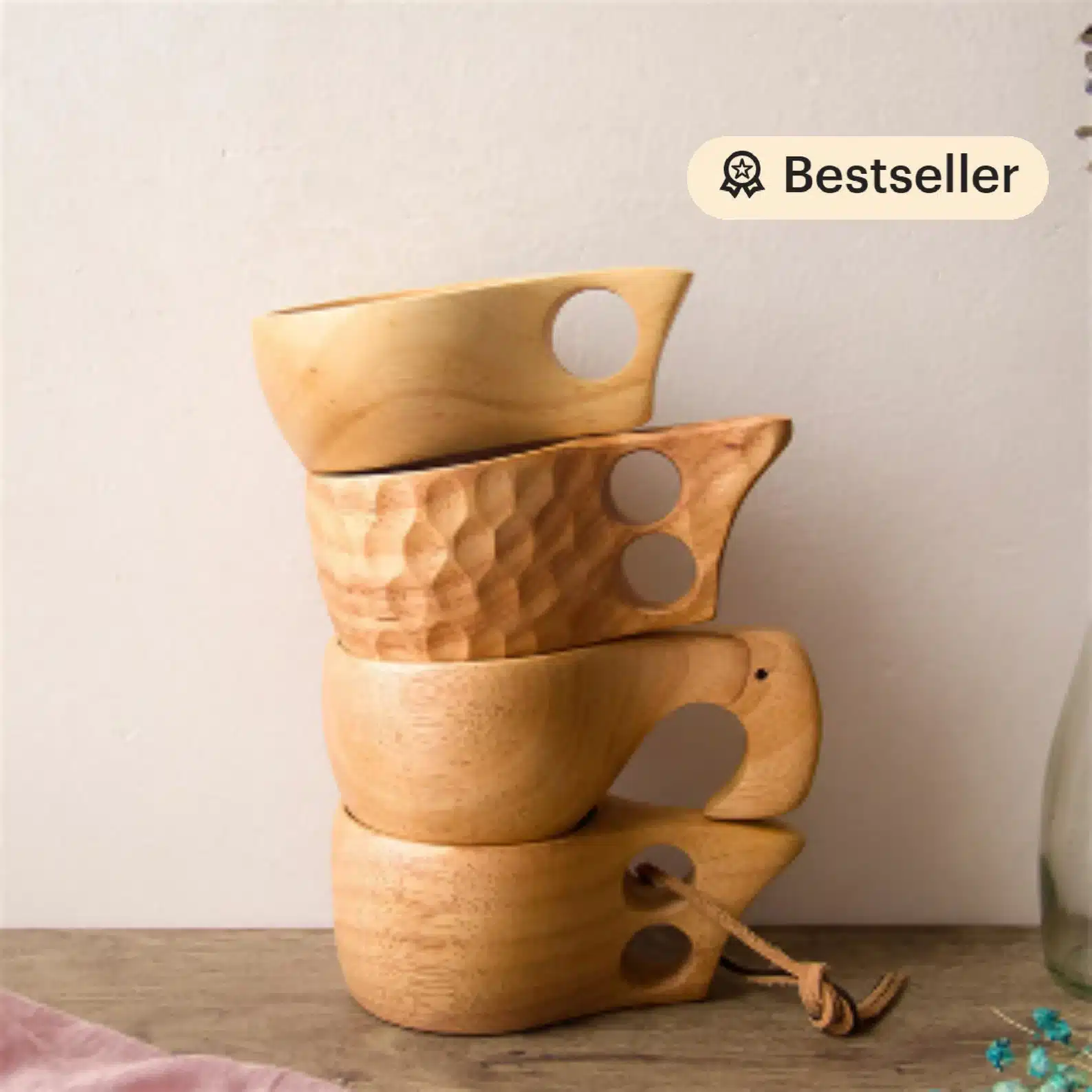 Japanese-style Wood Coffee Mug