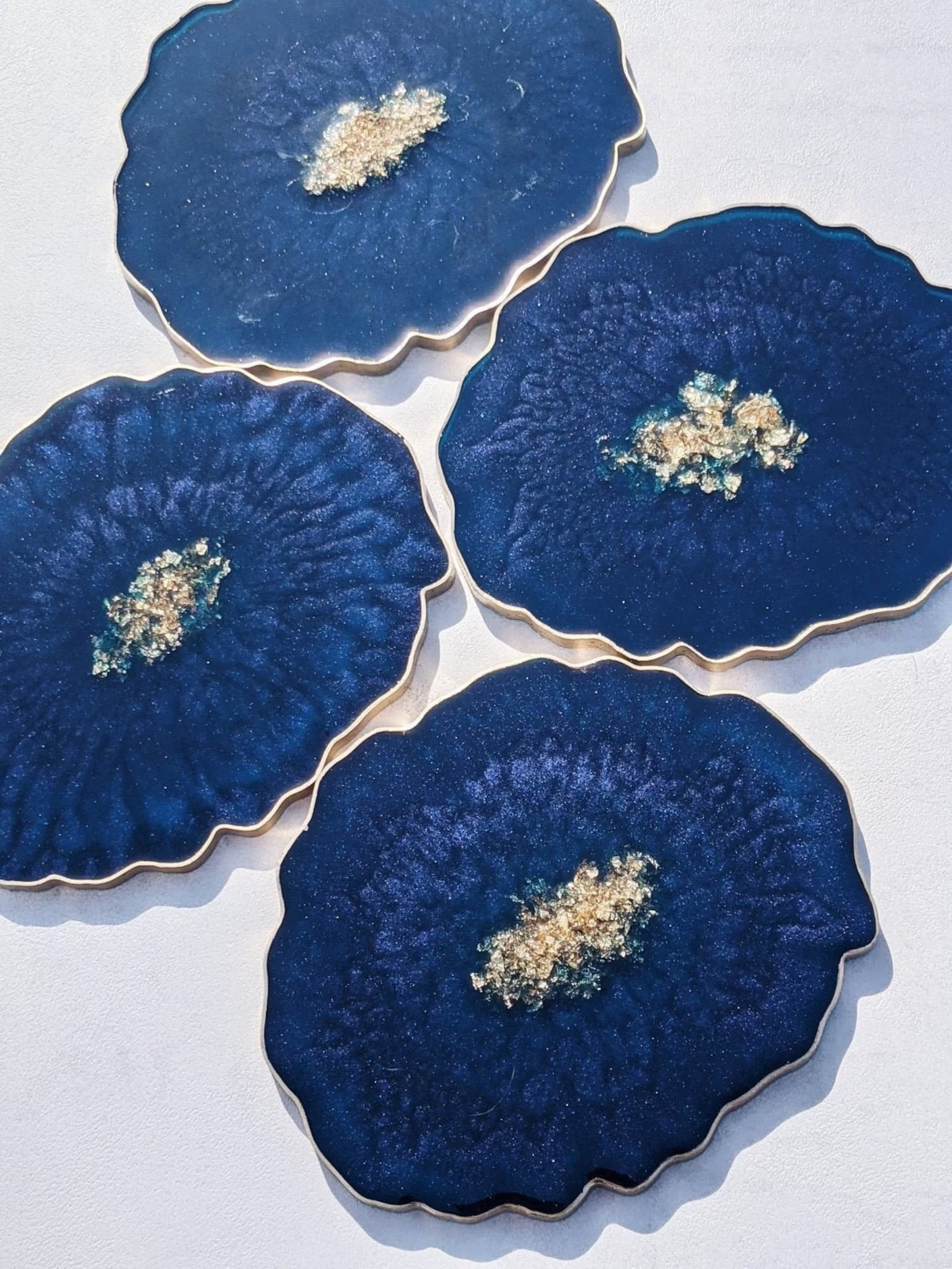 Royal Blue and Gold Coaster