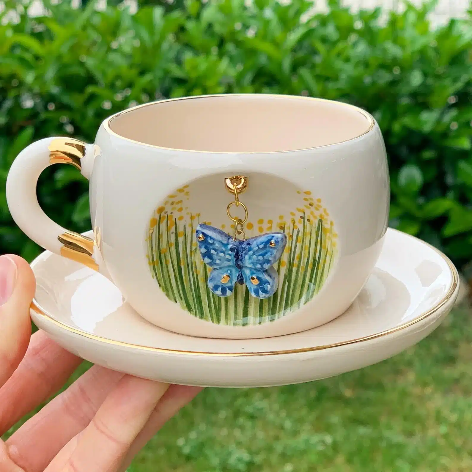 Butterfly Mug Handmade Coffee or Tea Mug