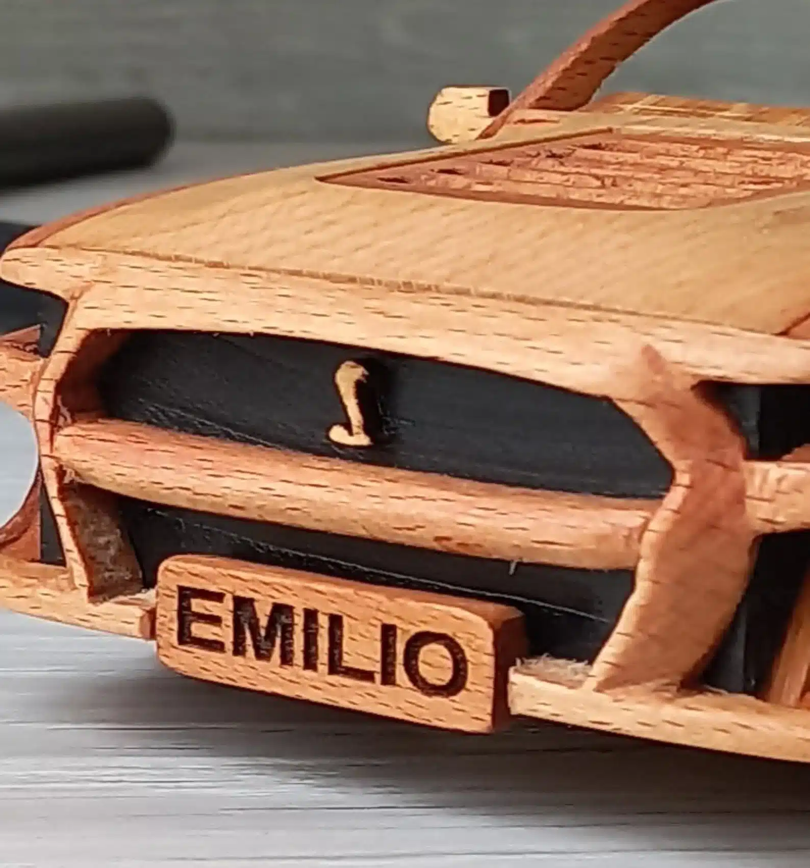 Personalized Handmade Wooden Mustang