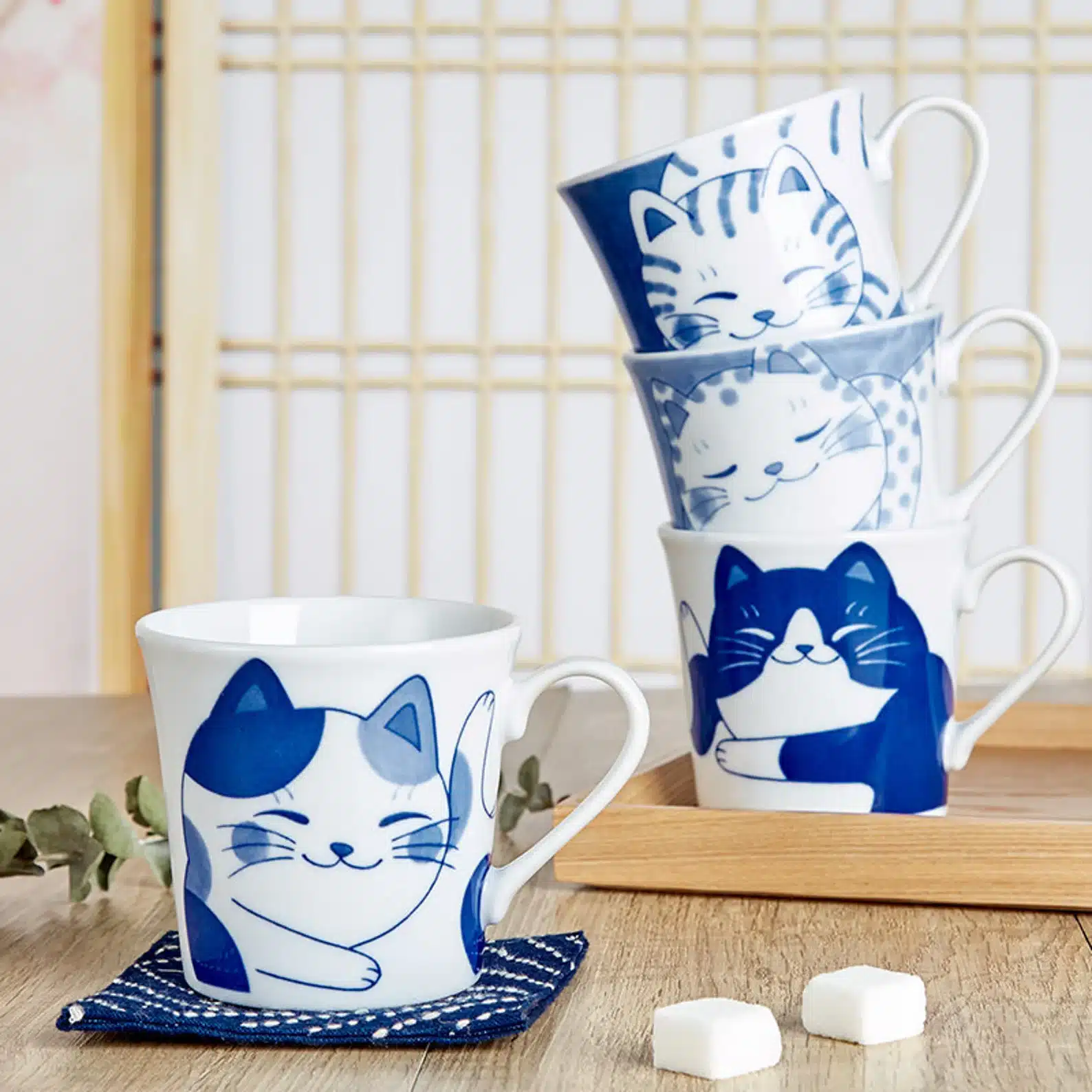 Ceramic Mug With Cute Lucky Cat