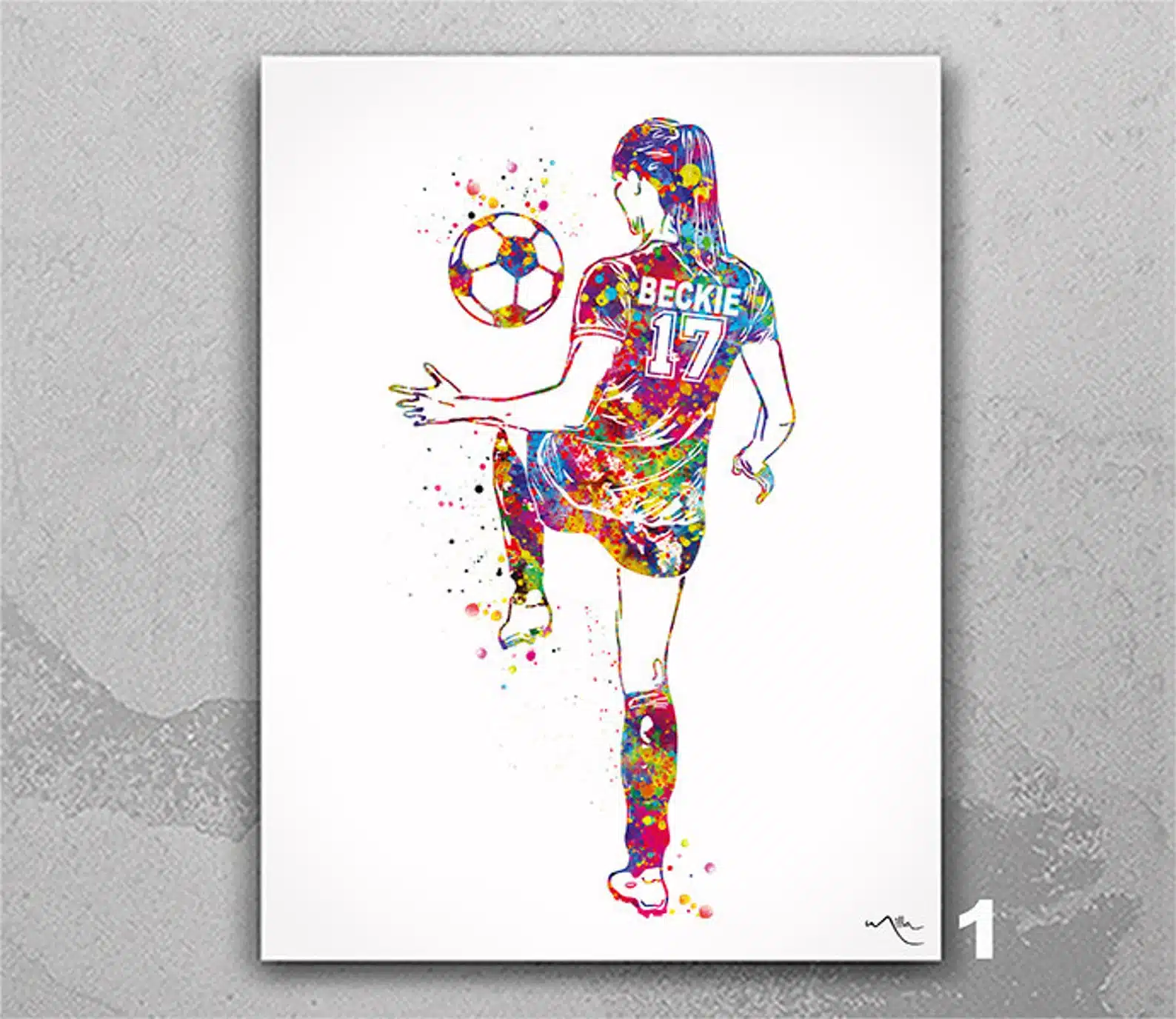 Soccer Player Personalized Print