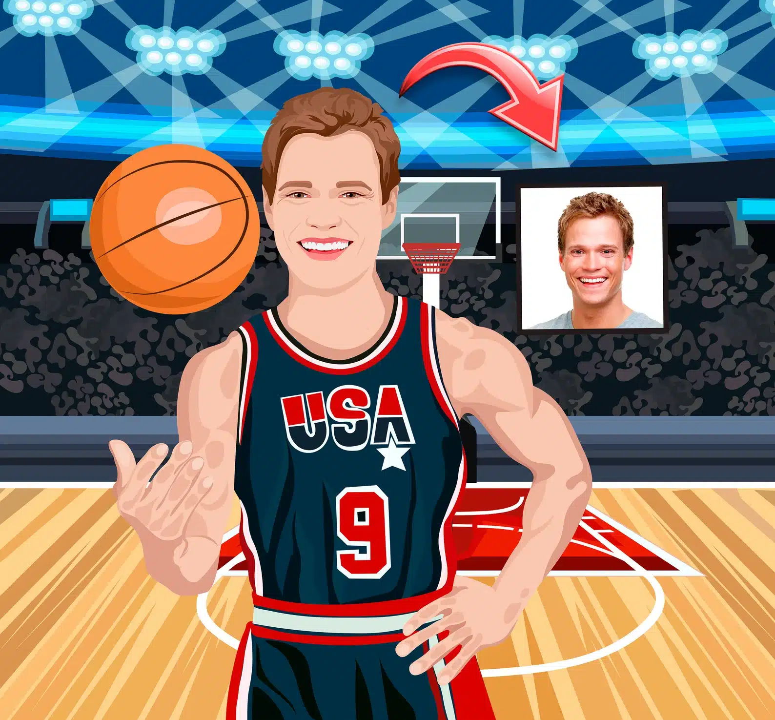 Basketball Player Gift Custom Caricature