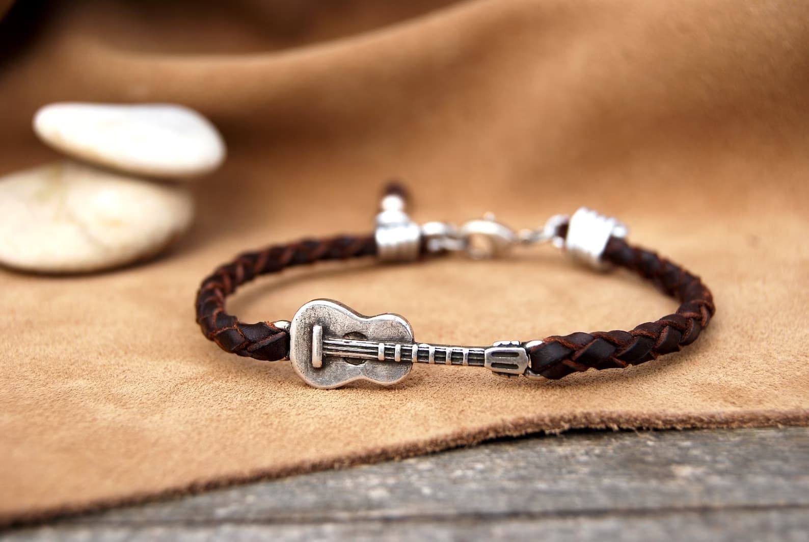 Guitar Leather Bracelet