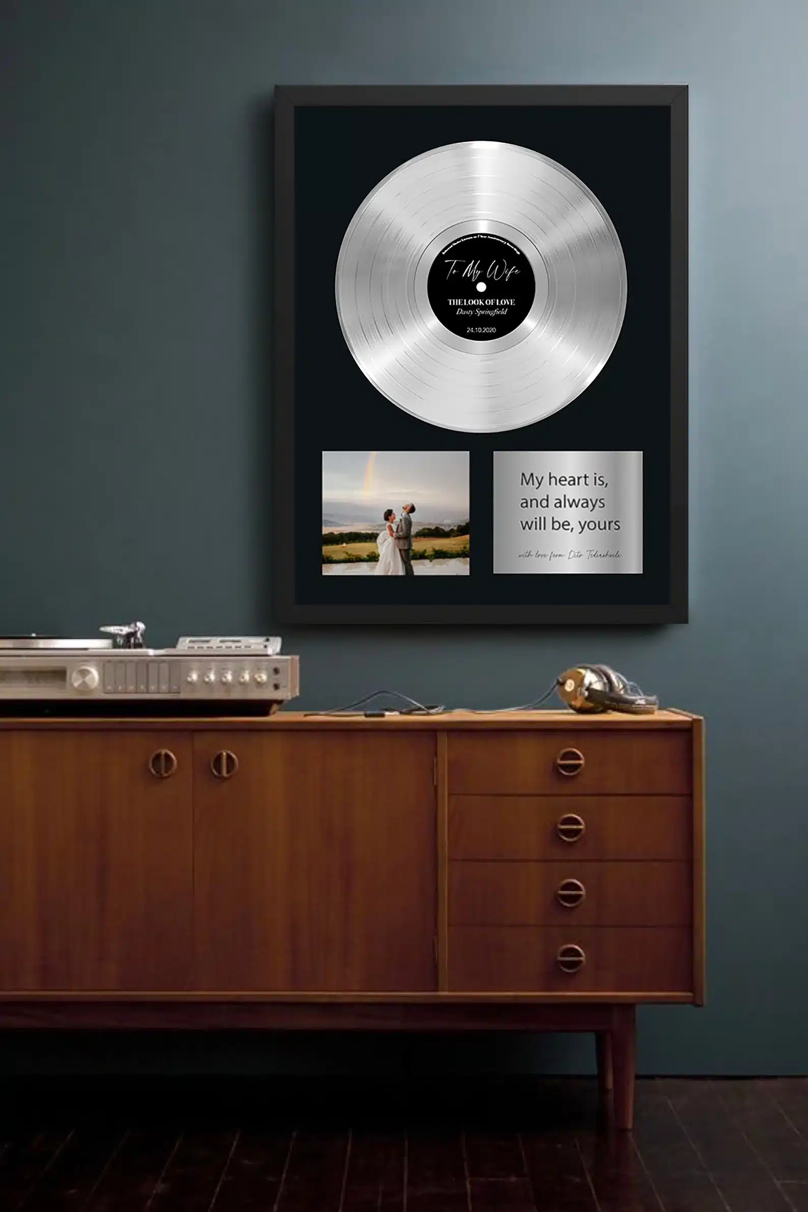 Personalized Vinyl Record Framed Music