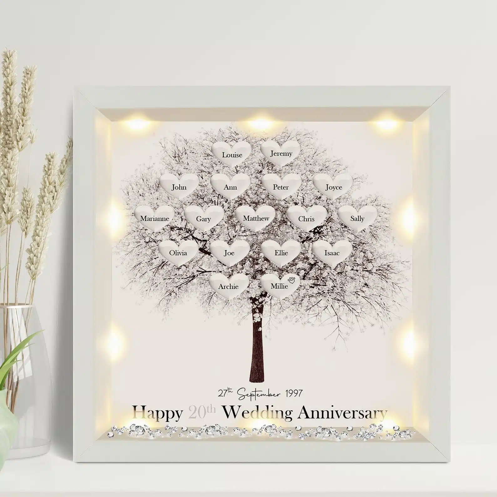 20th Wedding Anniversary Gift Family Tree