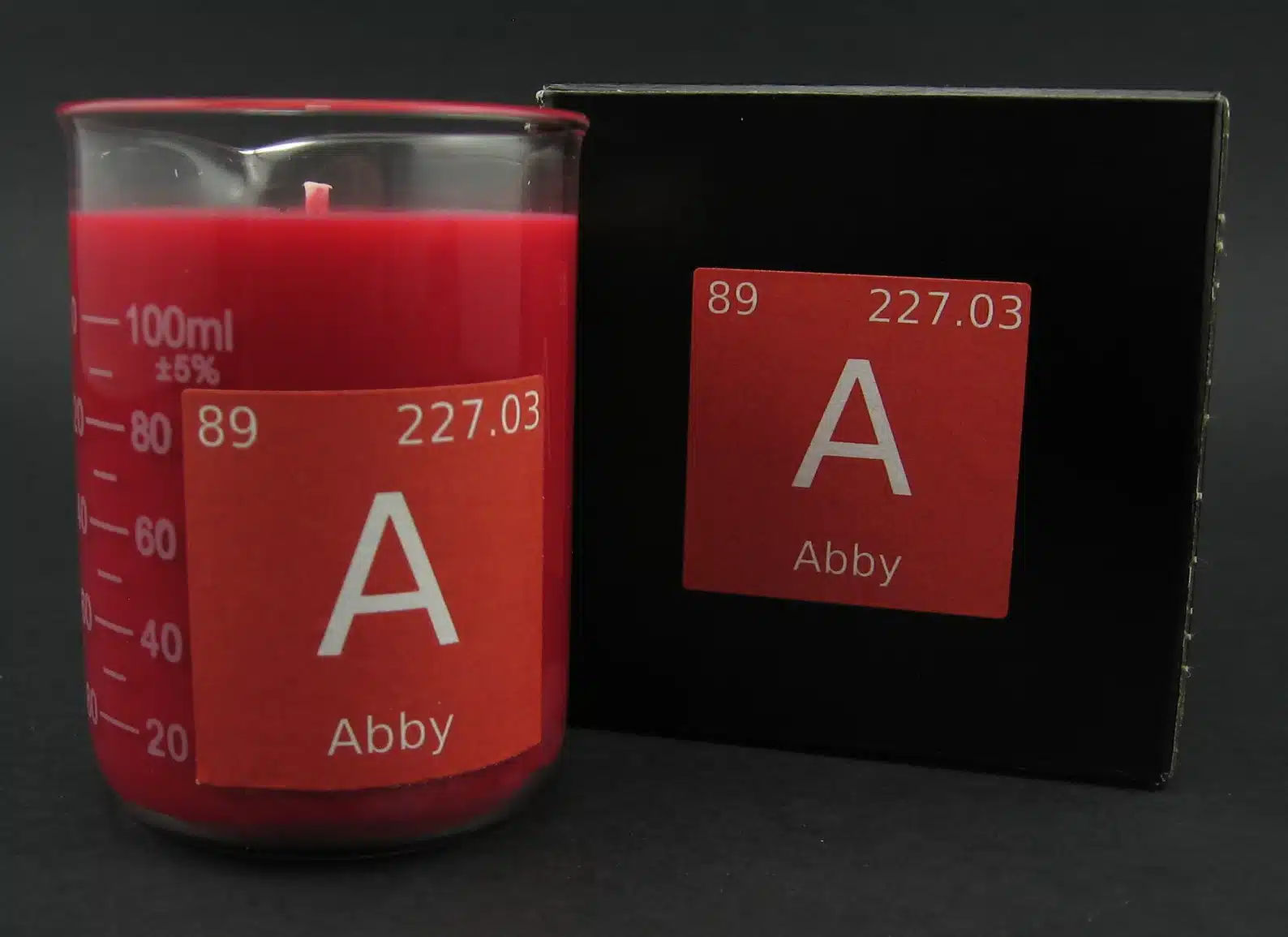 Personalized Mini Chemistry Candle