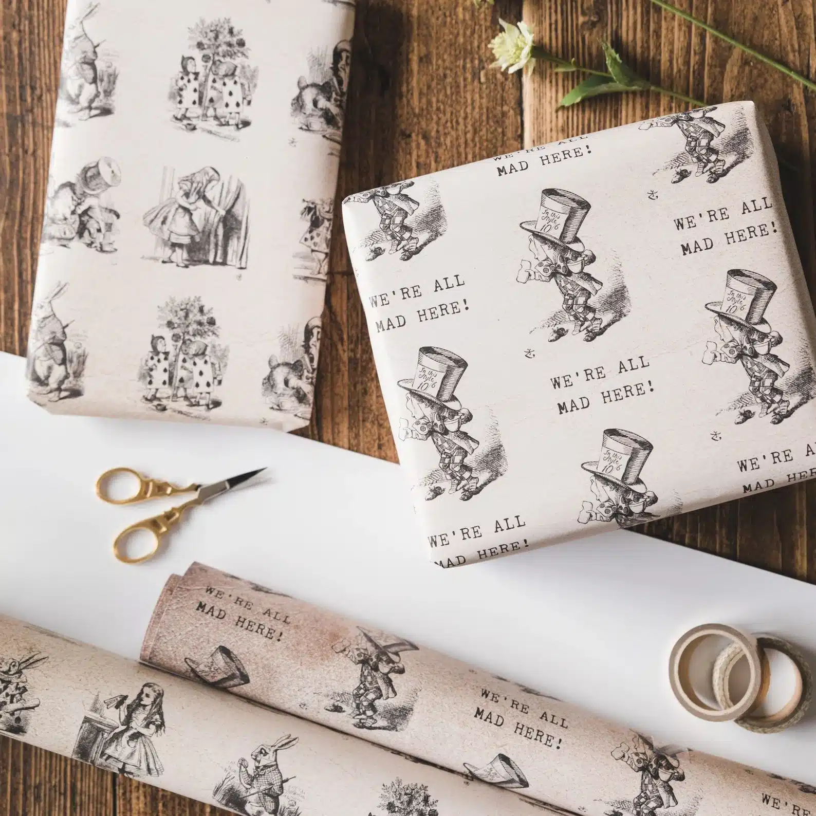 Alice in Wonderland Wrapping Paper