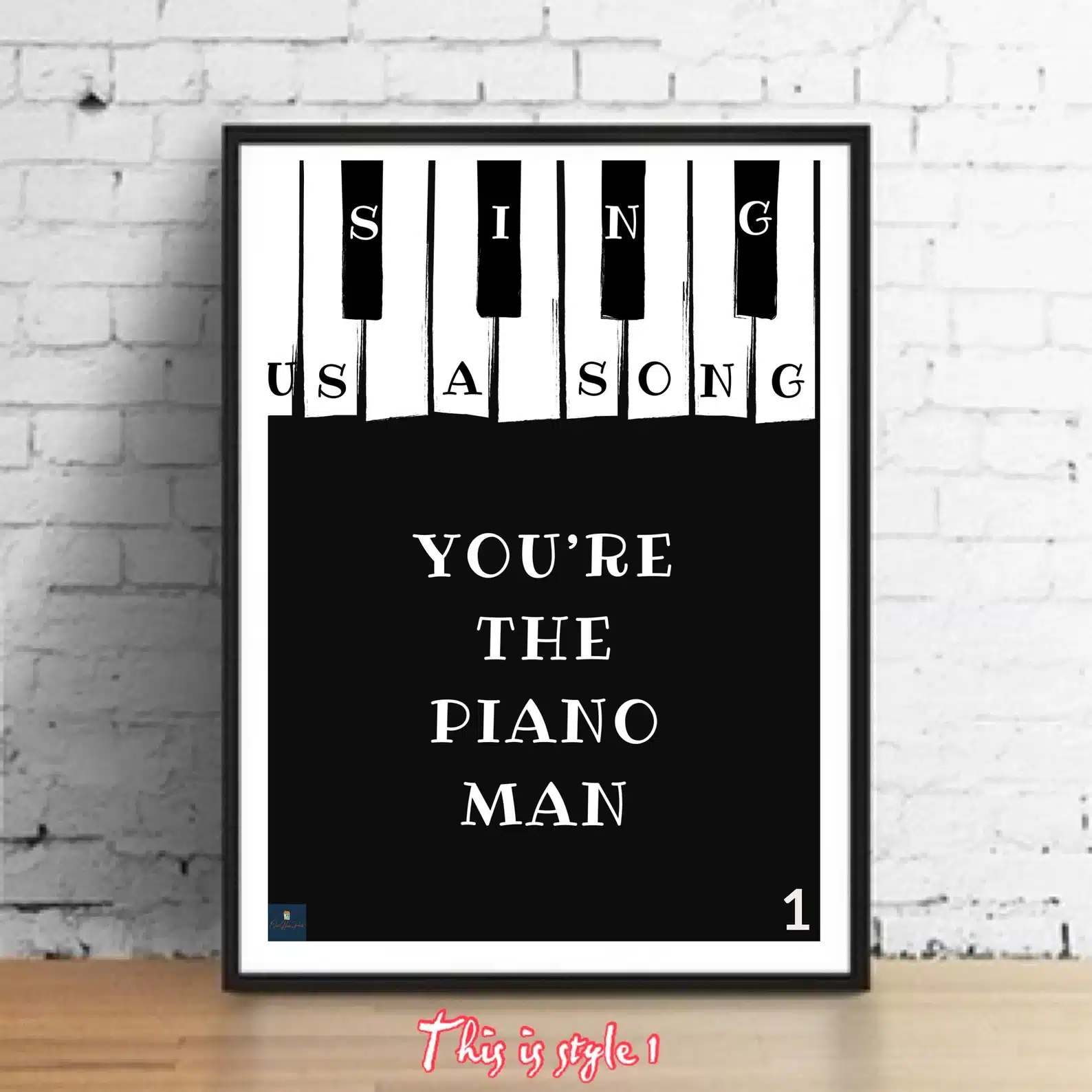Piano Man Lyrics Print
