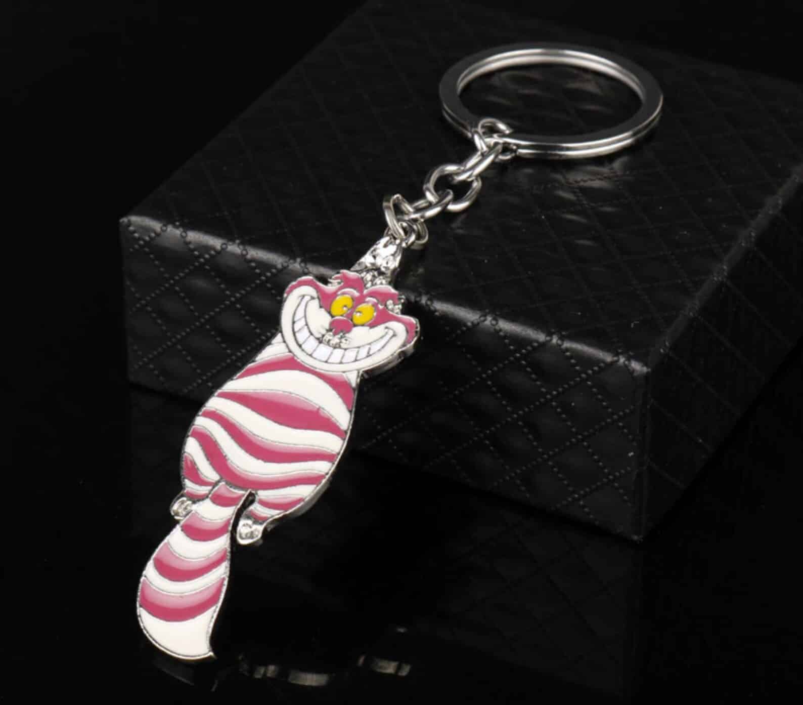 New Metal Enamel Cheshire Cat Keychain